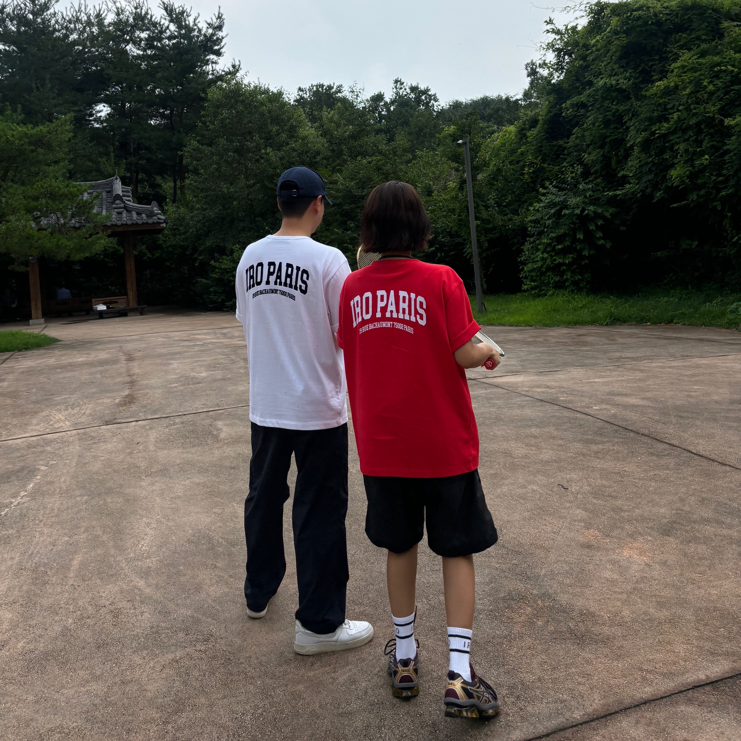 Iro Club De Paris Edition Cotton T-Shirt Red, Iro Club De Paris Edition Cotton T-Shirt White 착용 스타일 - 6