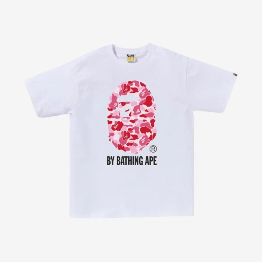 베이프 ABC 카모 바이 베이싱 에이프 티셔츠 화이트 블루 | BAPE | KREAM BAPE ABC Camo By Bathing Ape T-Shirt White Blue