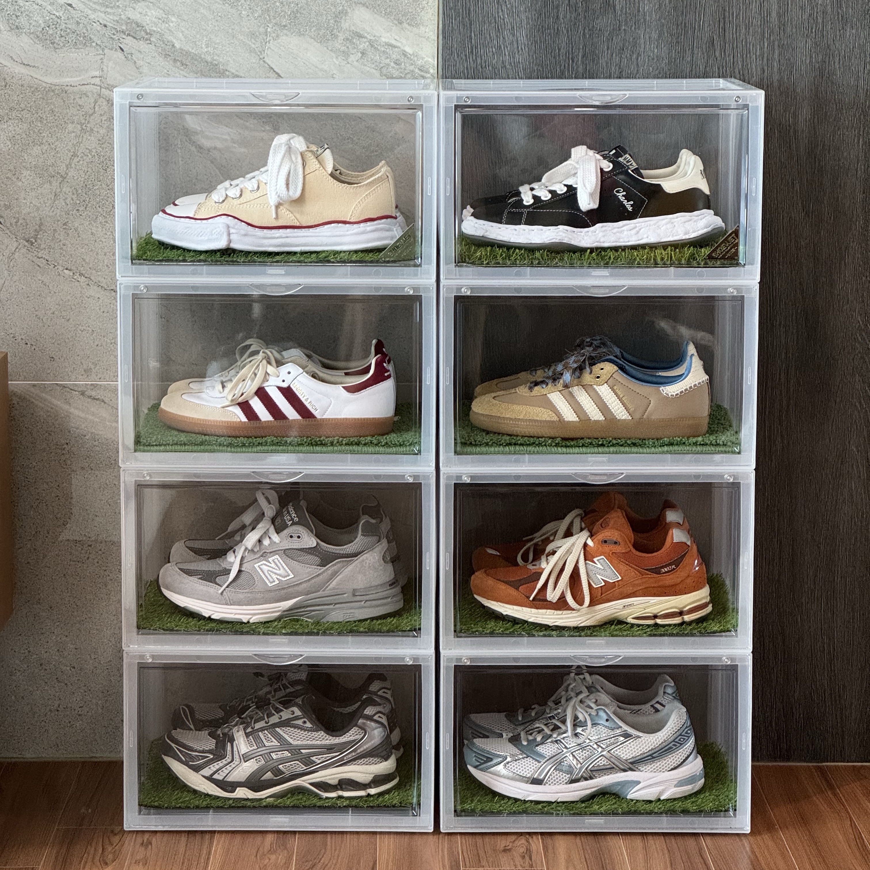 Adidas x Wales Bonner Samba Supplier Colour Wonder White, Maison Mihara Yasuhiro Peterson OG Sole Canvas Low-top Sneakers Natural 착용 스타일 - 4