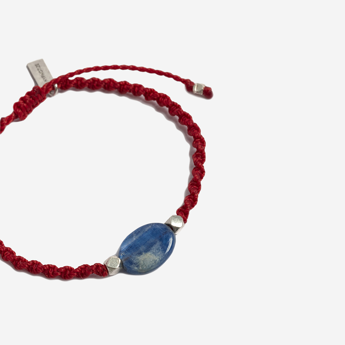 힙노타이즈 블루 젬스톤 마크라메 브레이슬릿 레드(Hypnotize Blue Gemstone Macrame Bracelet Red) - 2