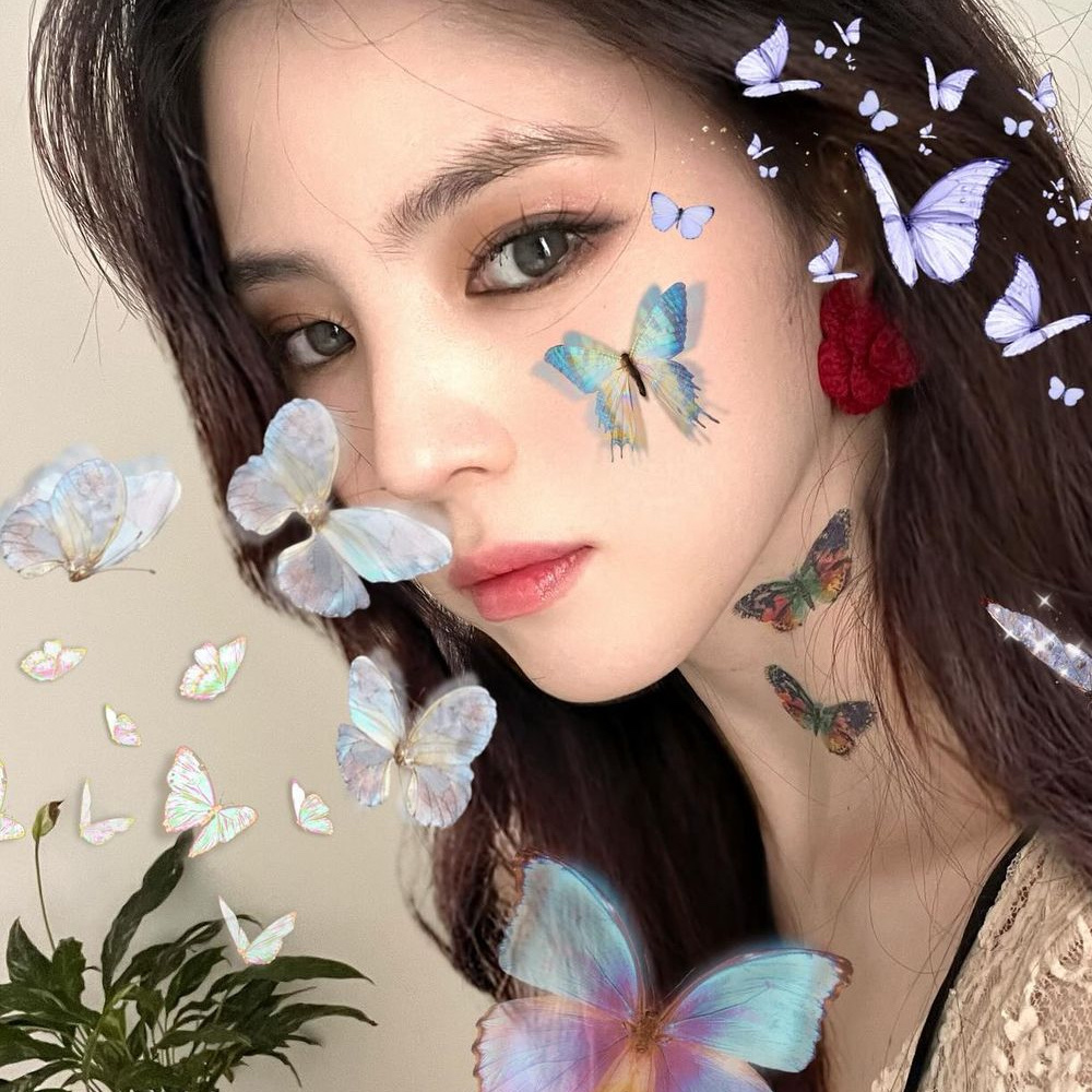 TATTLY Midnight Garden Tattoo Sticker Set 착용 스타일