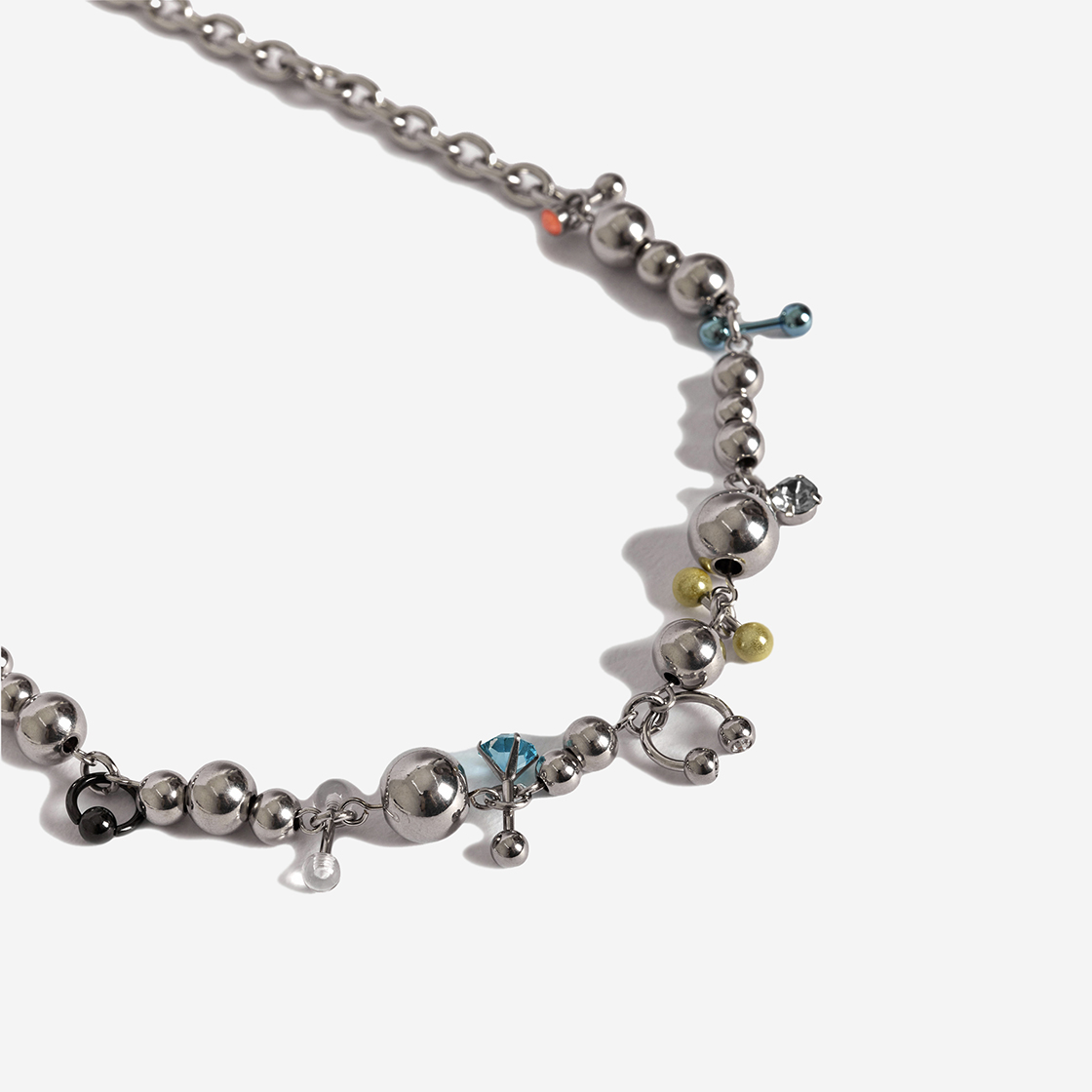 힙노타이즈 볼커넥팅 피어싱 네클리스(Hypnotize Ball Connecting Piercing Necklace) - 2