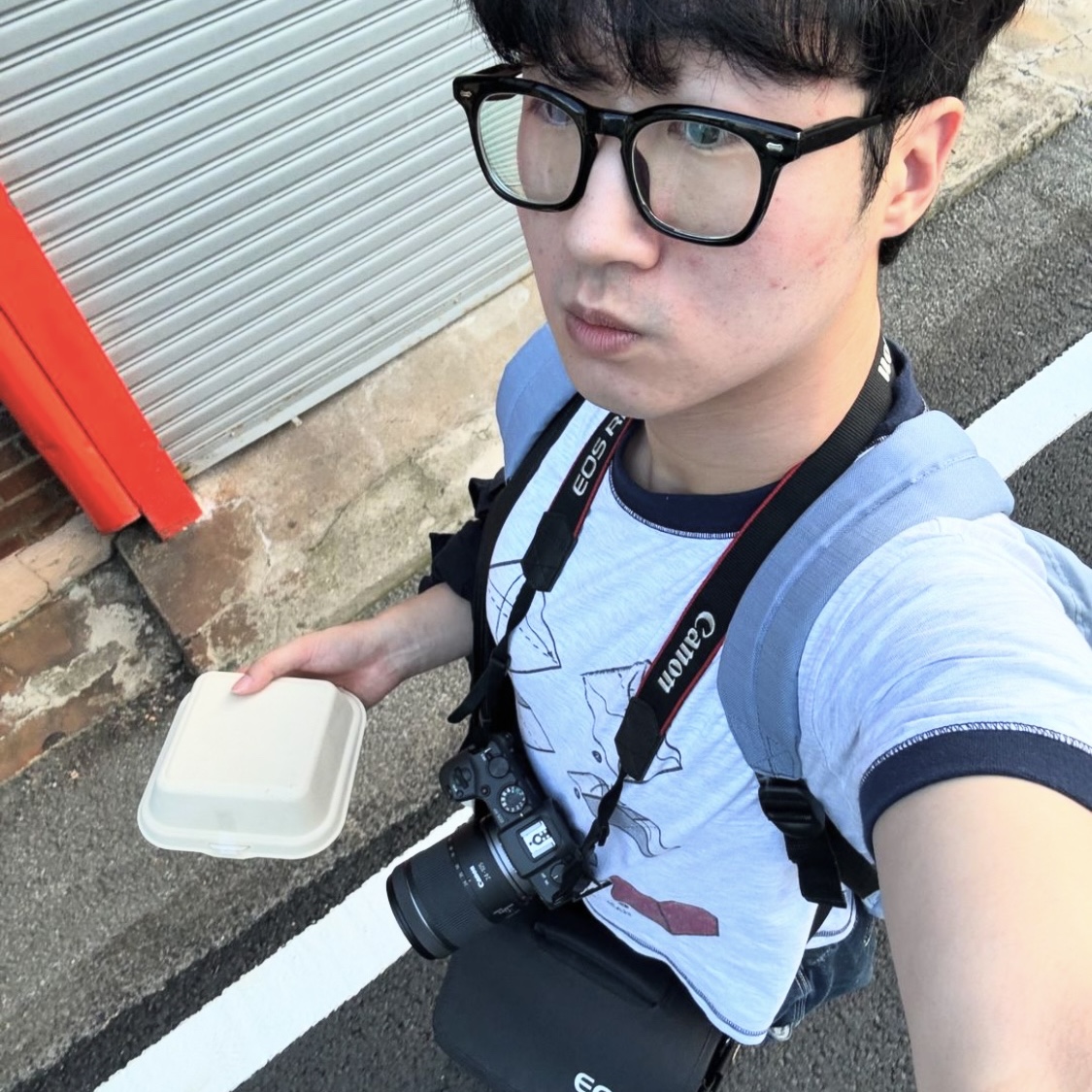 Problemallways Love Postman T-Shirt Melange Gray, Problemallways Life Weather Forecast T-Shirt White 착용 스타일 - 2