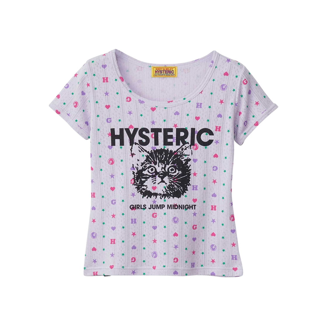 (W) Hysteric Glamour Girls Jump Midnight Chibi T-Shirt Purple 상세 이미지 1