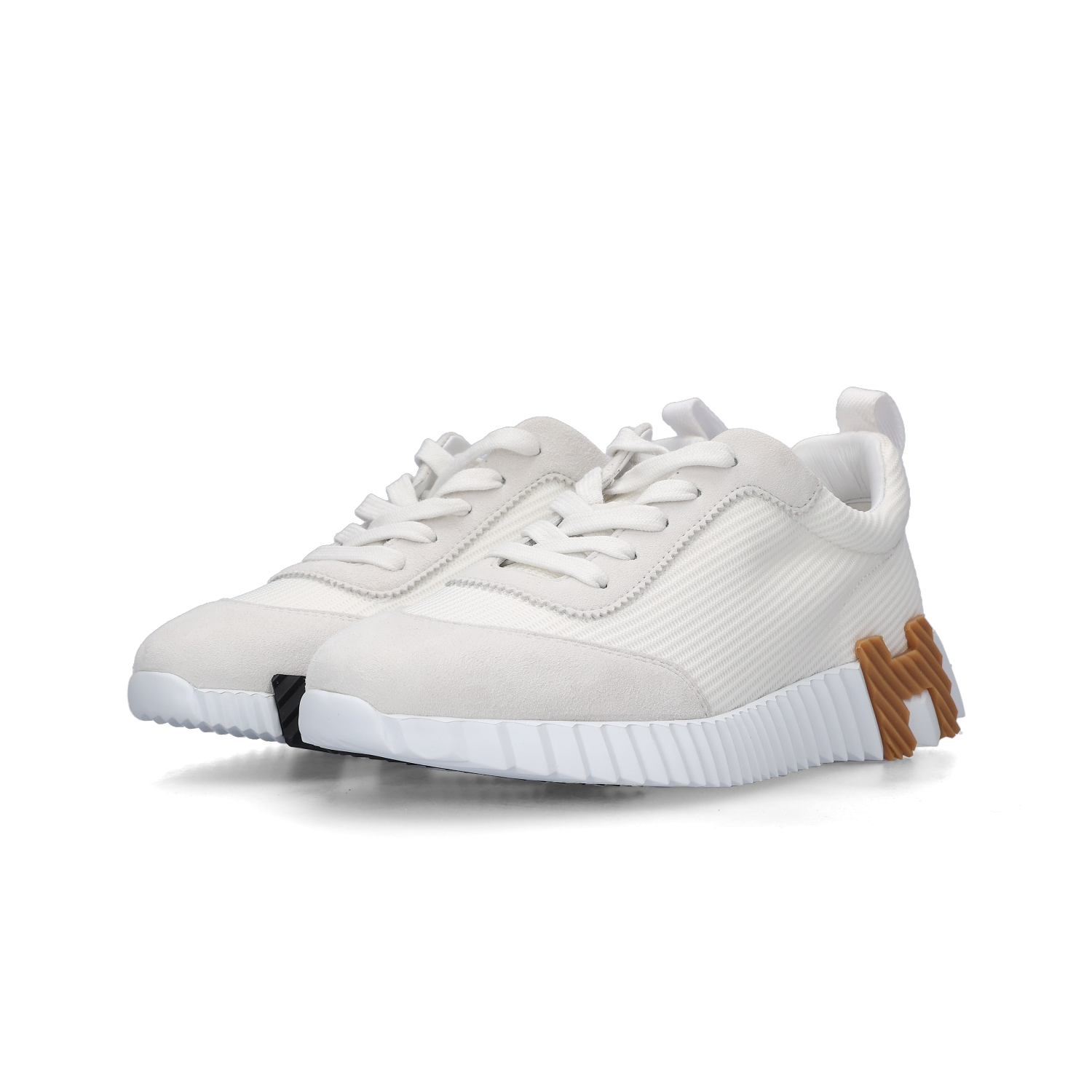 (W) Hermes Bouncing Sneaker Mesh Suede Goatskin & Blanc