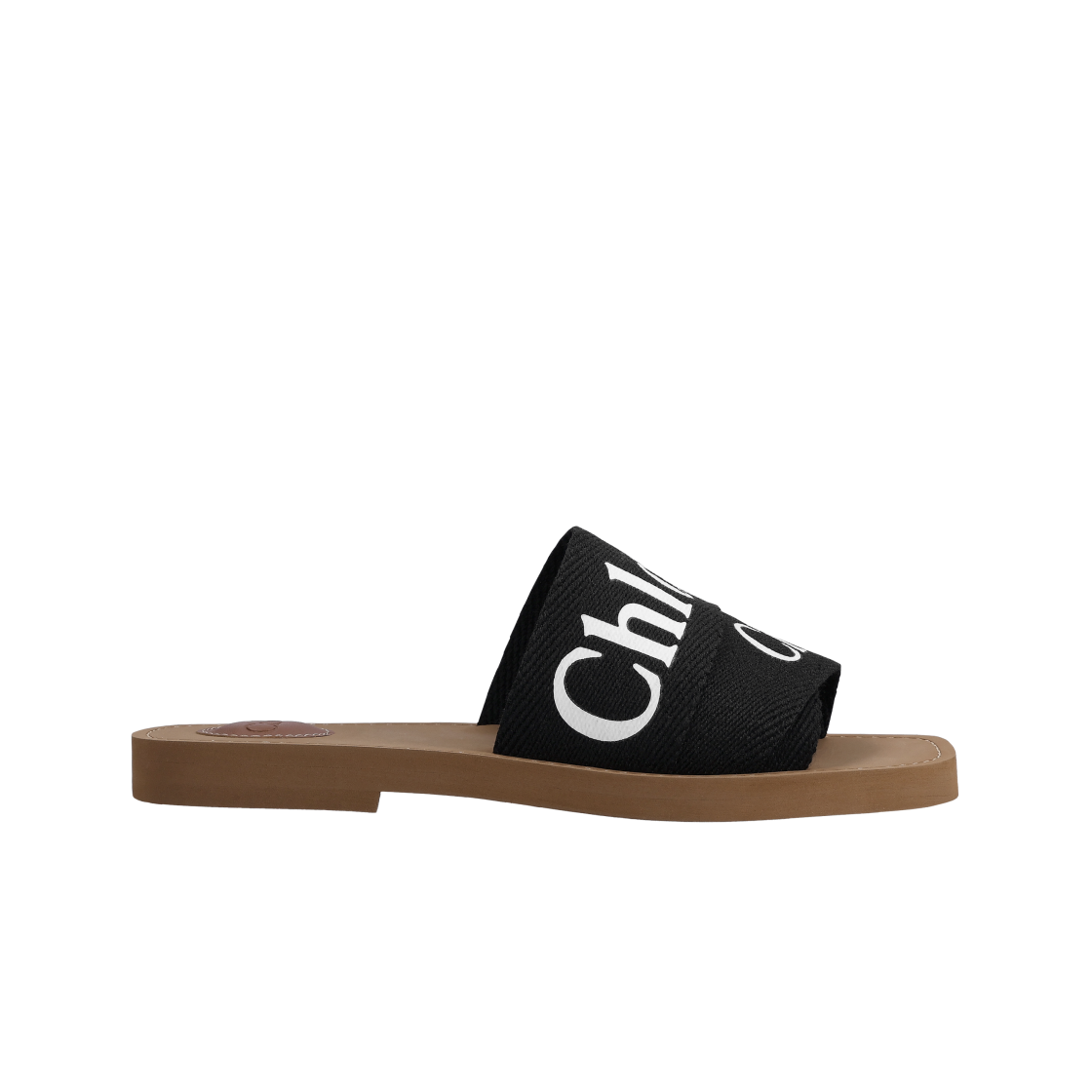 (W) 끌로에 우디 플랫 뮬 블랙((W) Chloe Woody Flat Mule Black)