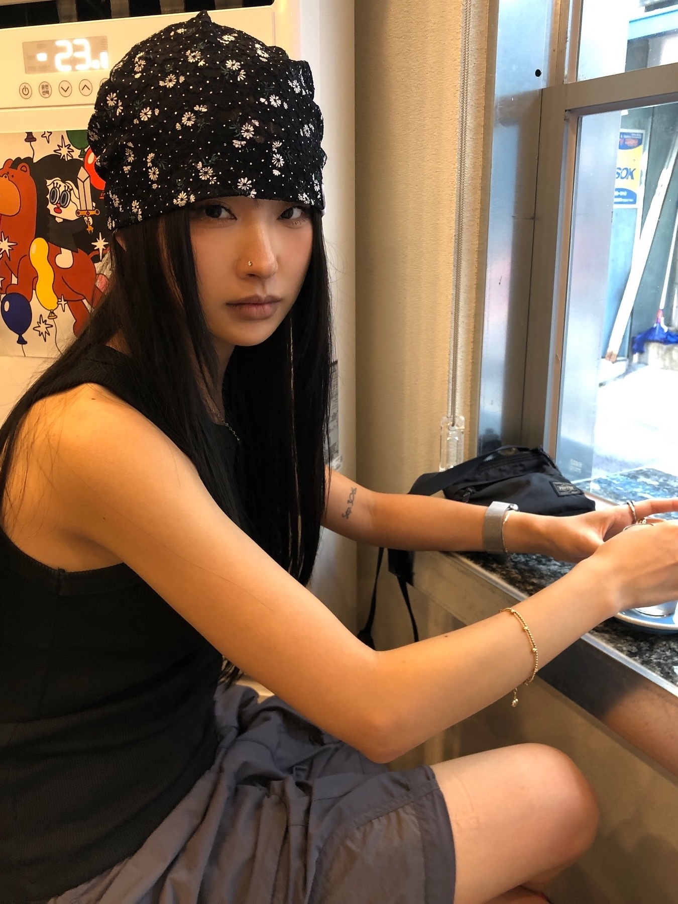 Sansan Gear Nylon Shorts Purple - 24SS 착용 스타일 - 3