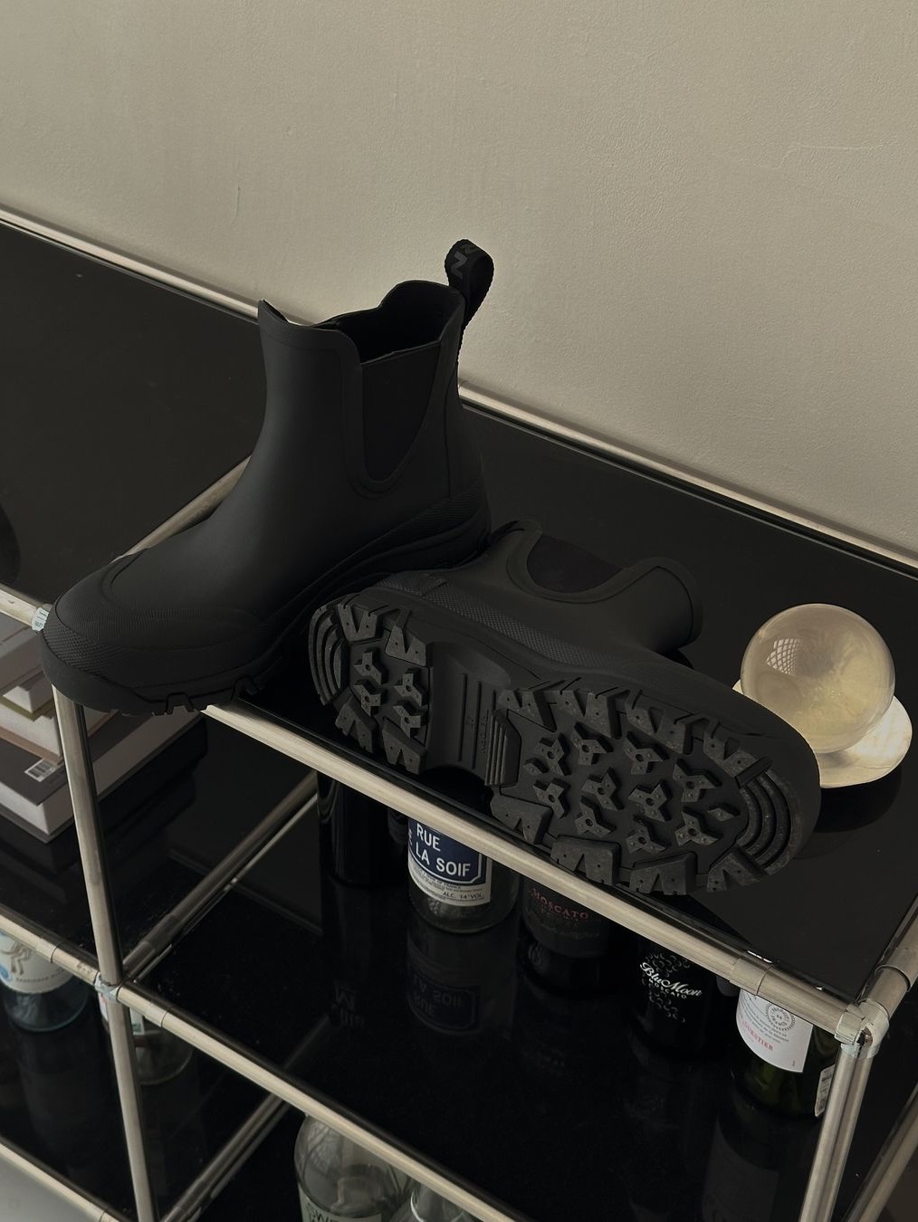 Tretorn Garpa Rubber Boots Black 착용 스타일 - 6