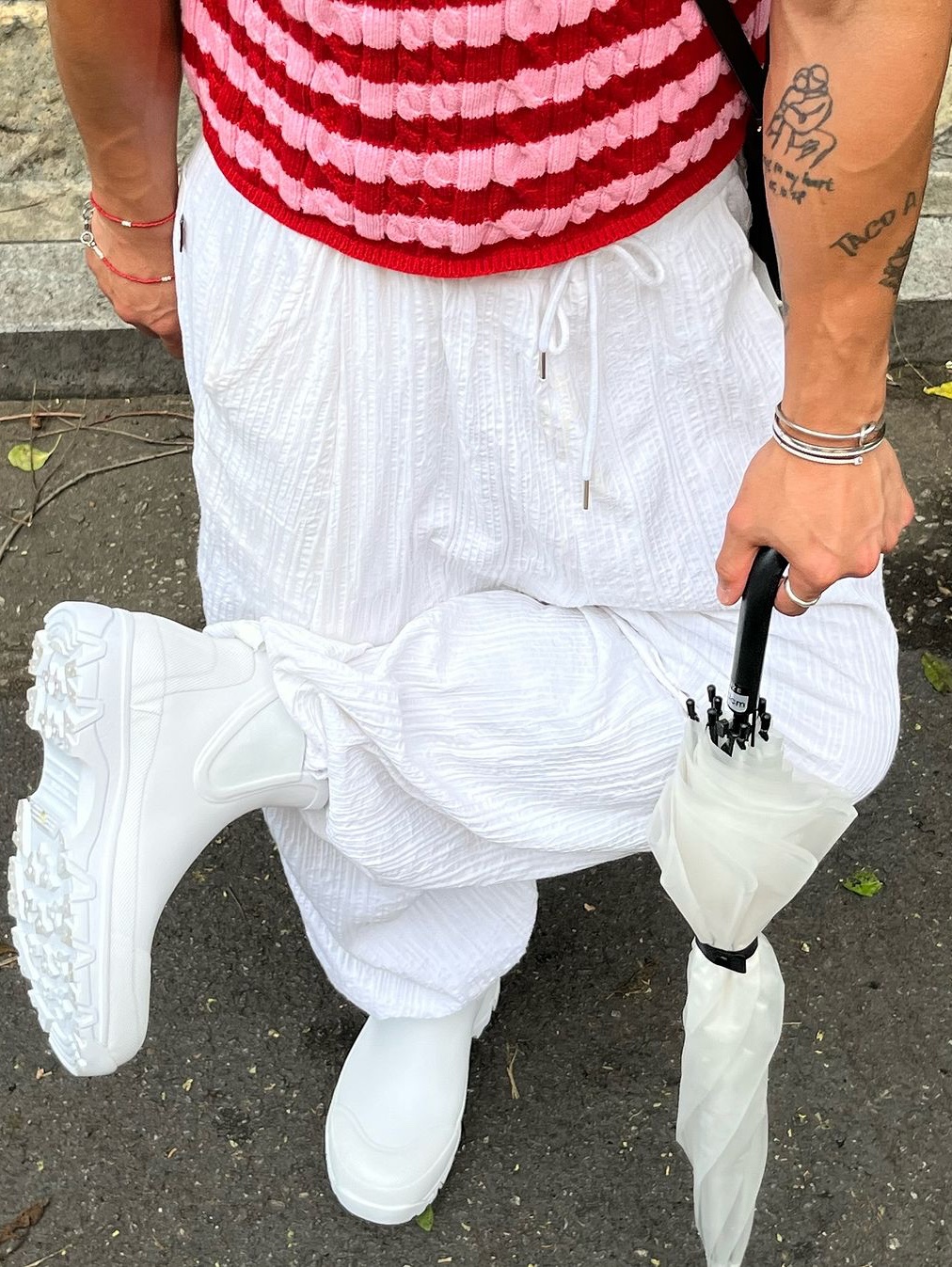 Tretorn Garpa Rubber Boots White 착용 스타일 - 5