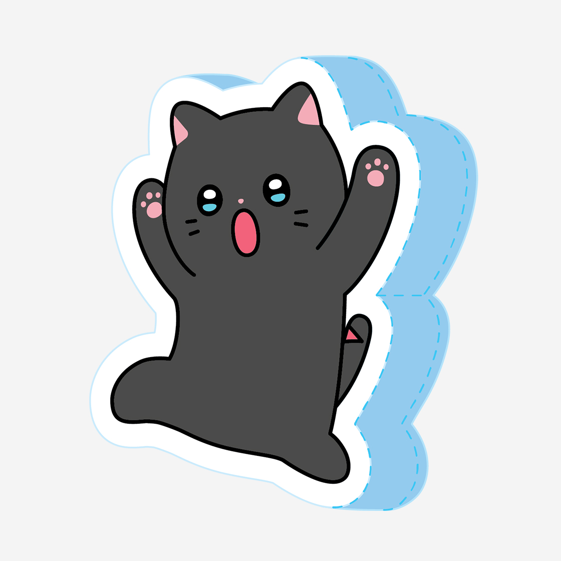 냐한남자 발라당 라인 쿠션 나비(Meow Man Balladang Line Cushion Navi) - 2