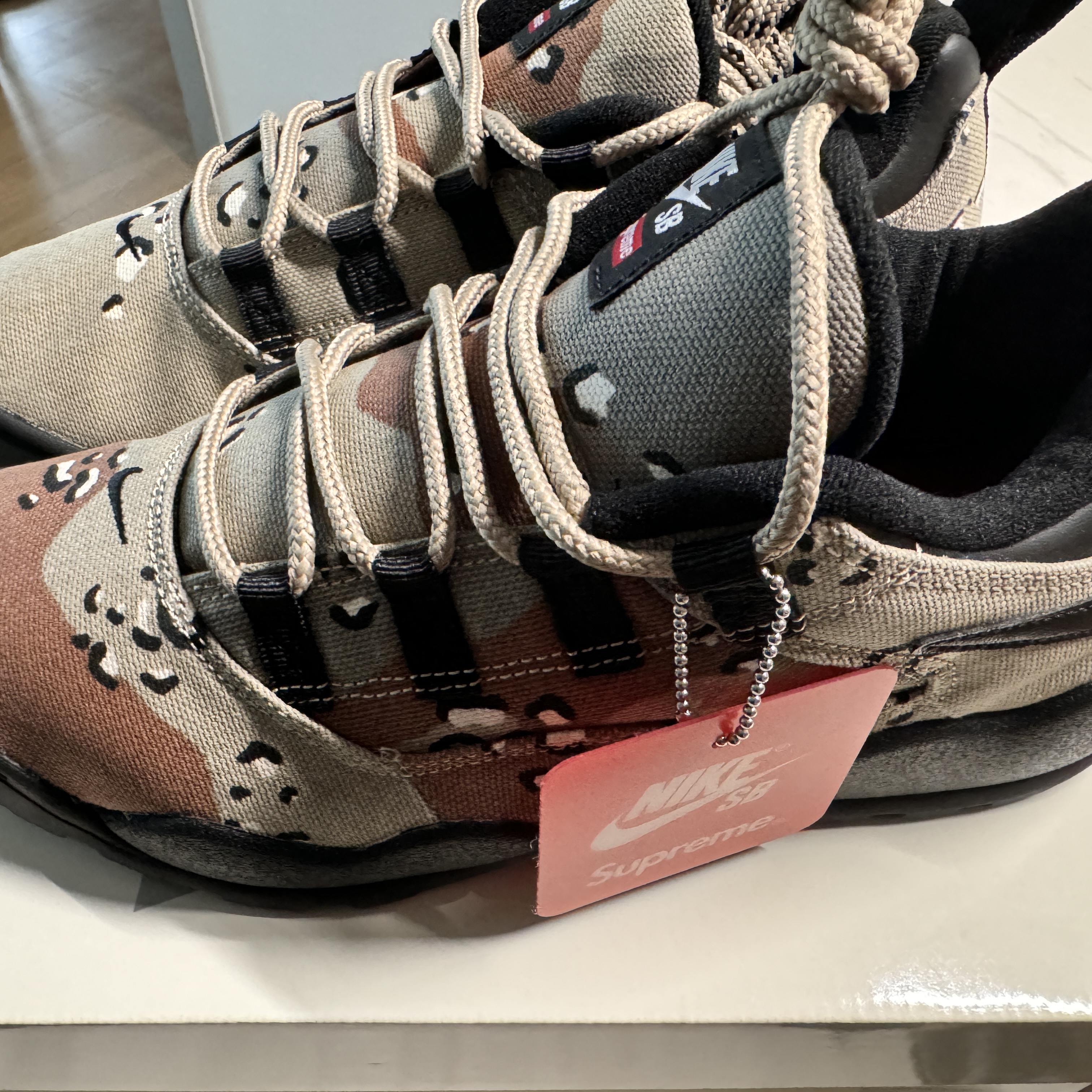 Nike x Supreme SB Darwin Low Desert Camo 착용 스타일