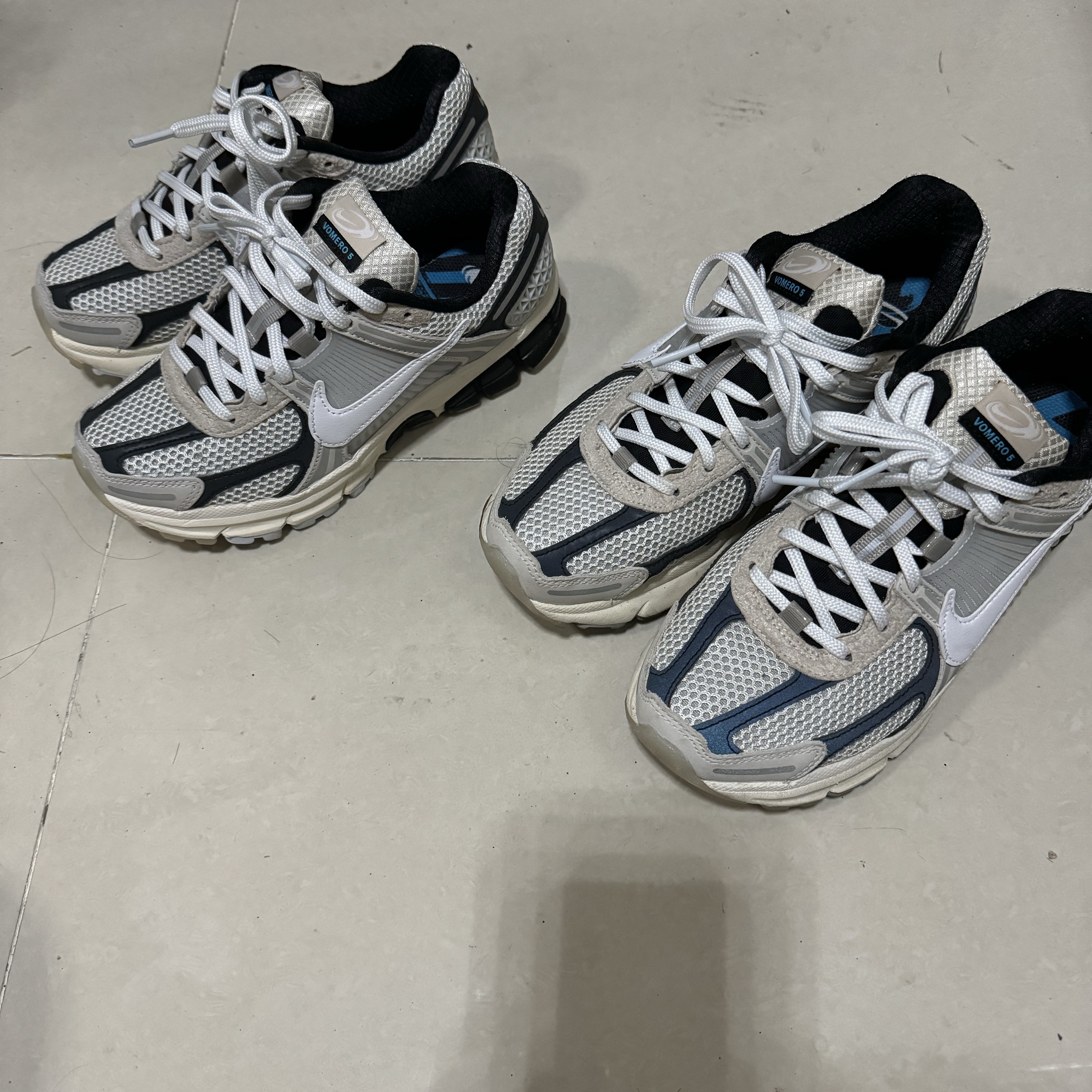 Nike Zoom Vomero 5 Light Bone and Black 착용 스타일