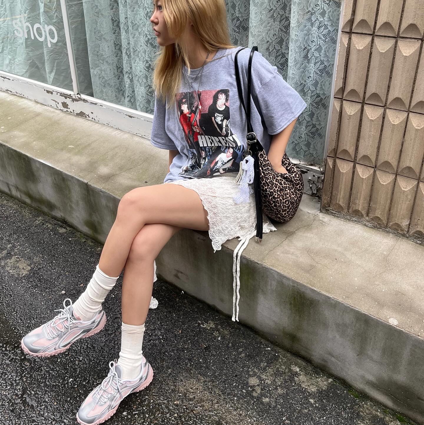 Fila Echappe MS Silver Moon 착용 스타일 - 4