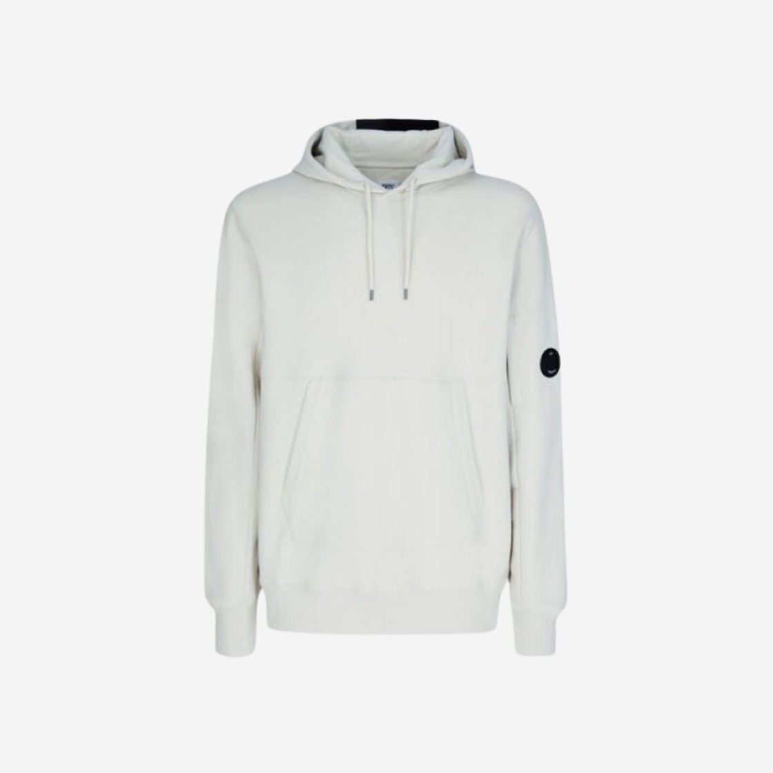 C.P. Company Diagonal Raised Fleece Pullover Hoodie Cream - 21FW 상세 이미지 1