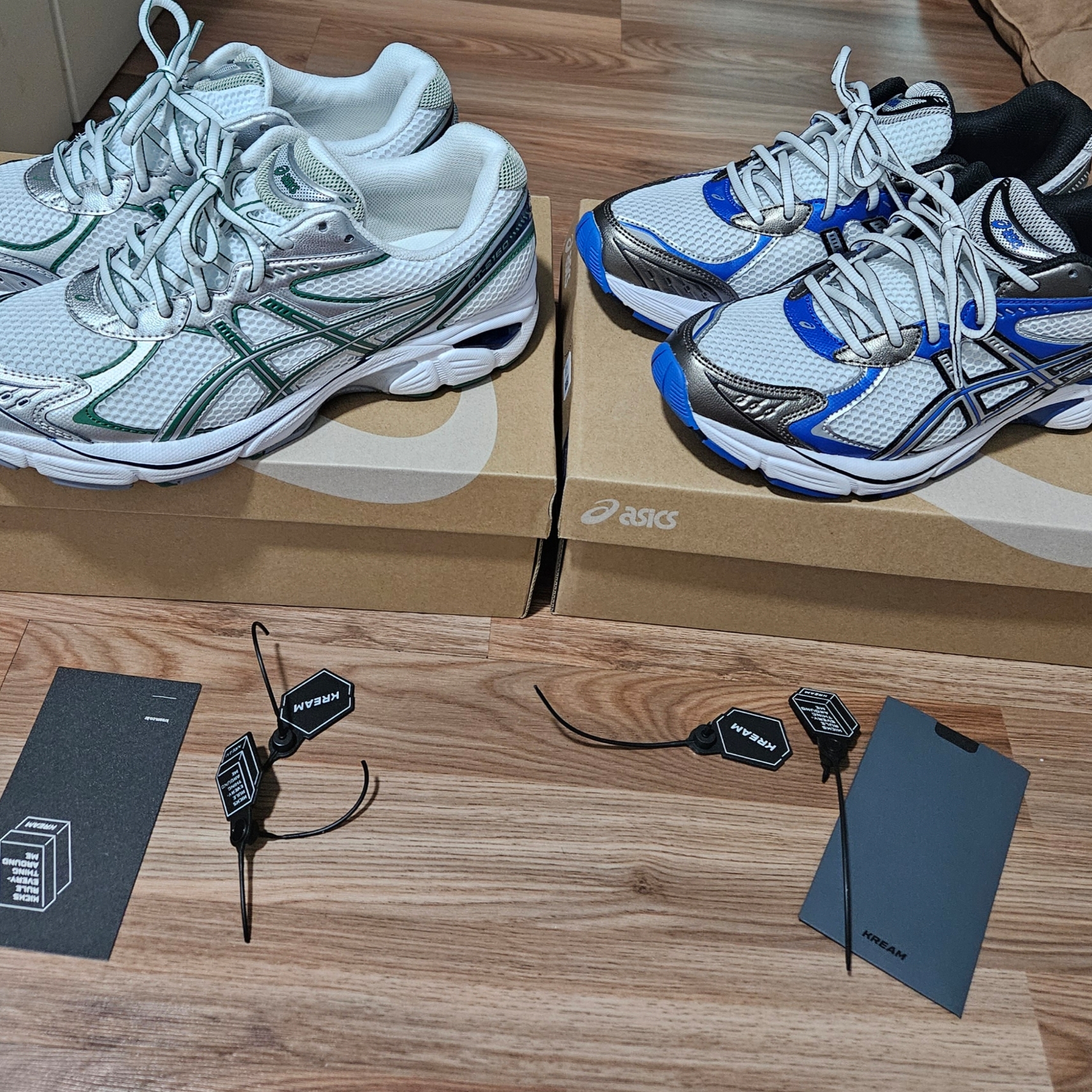 Asics GT-2160 White Shamrock Green, Asics GT-2160 White Illusion Blue 착용 스타일 - 2