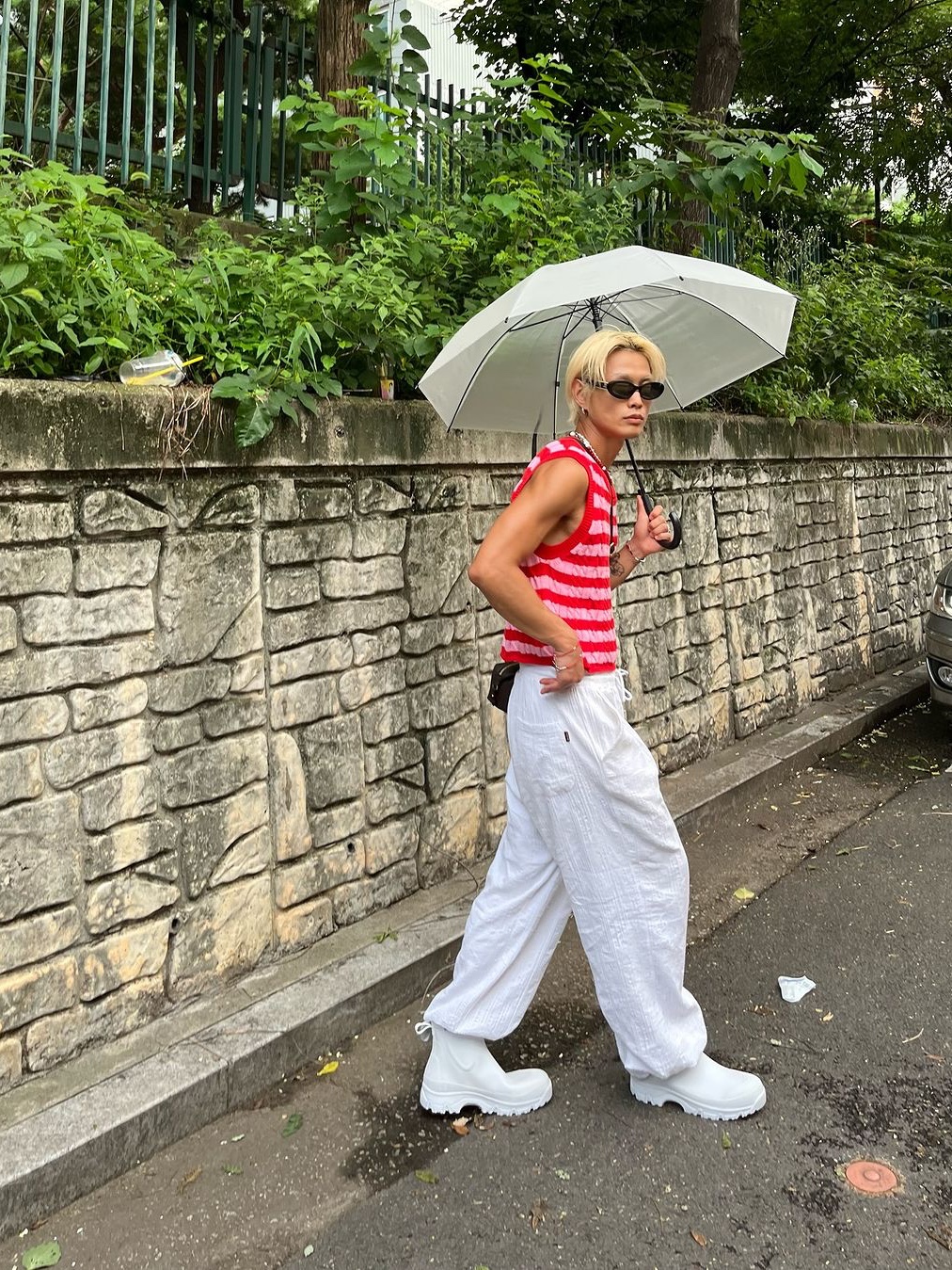 Tretorn Garpa Rubber Boots White 착용 스타일 - 1