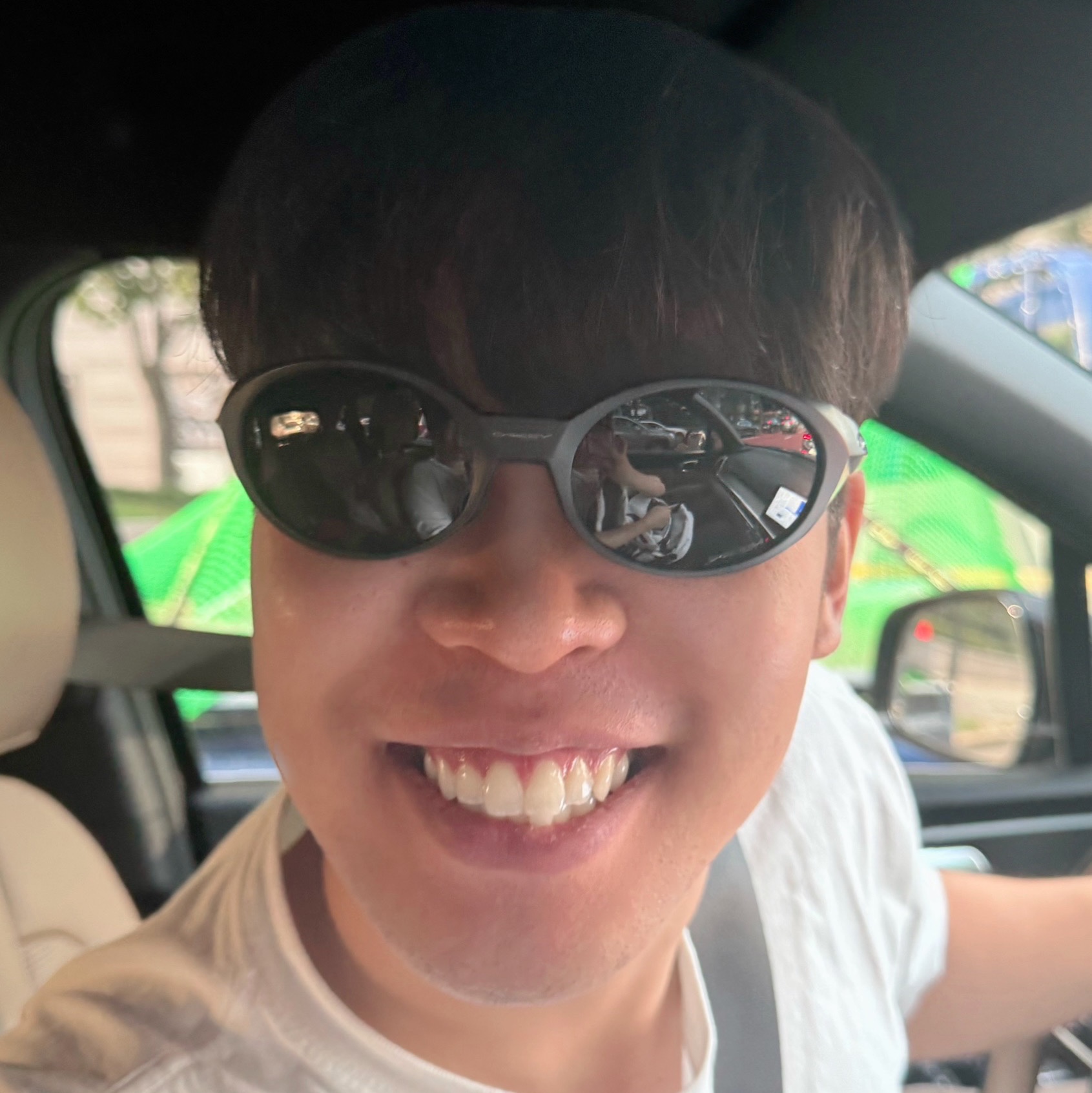 Oakley Eye Jacket Redux Matte Black Frame Prizm Grey Lenses High Bridge Fit, Wooyoungmi Cotton Back Logo T-Shirt White - 24SS 착용 스타일