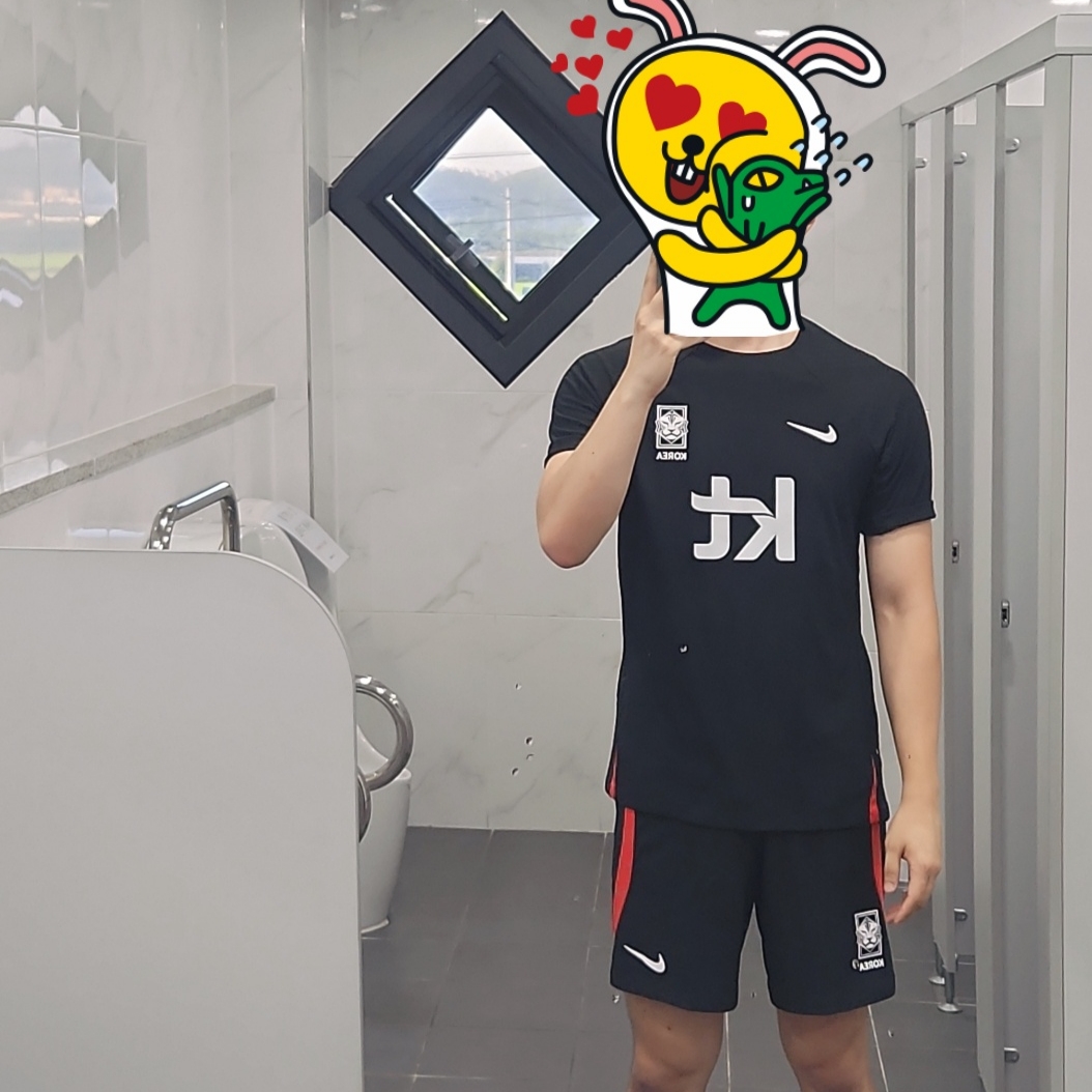Nike Korea Strike Elite Soccer Short Sleeve Top Black Global Red 착용 스타일