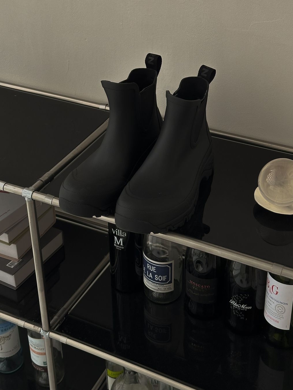 Tretorn Garpa Rubber Boots Black 착용 스타일 - 2