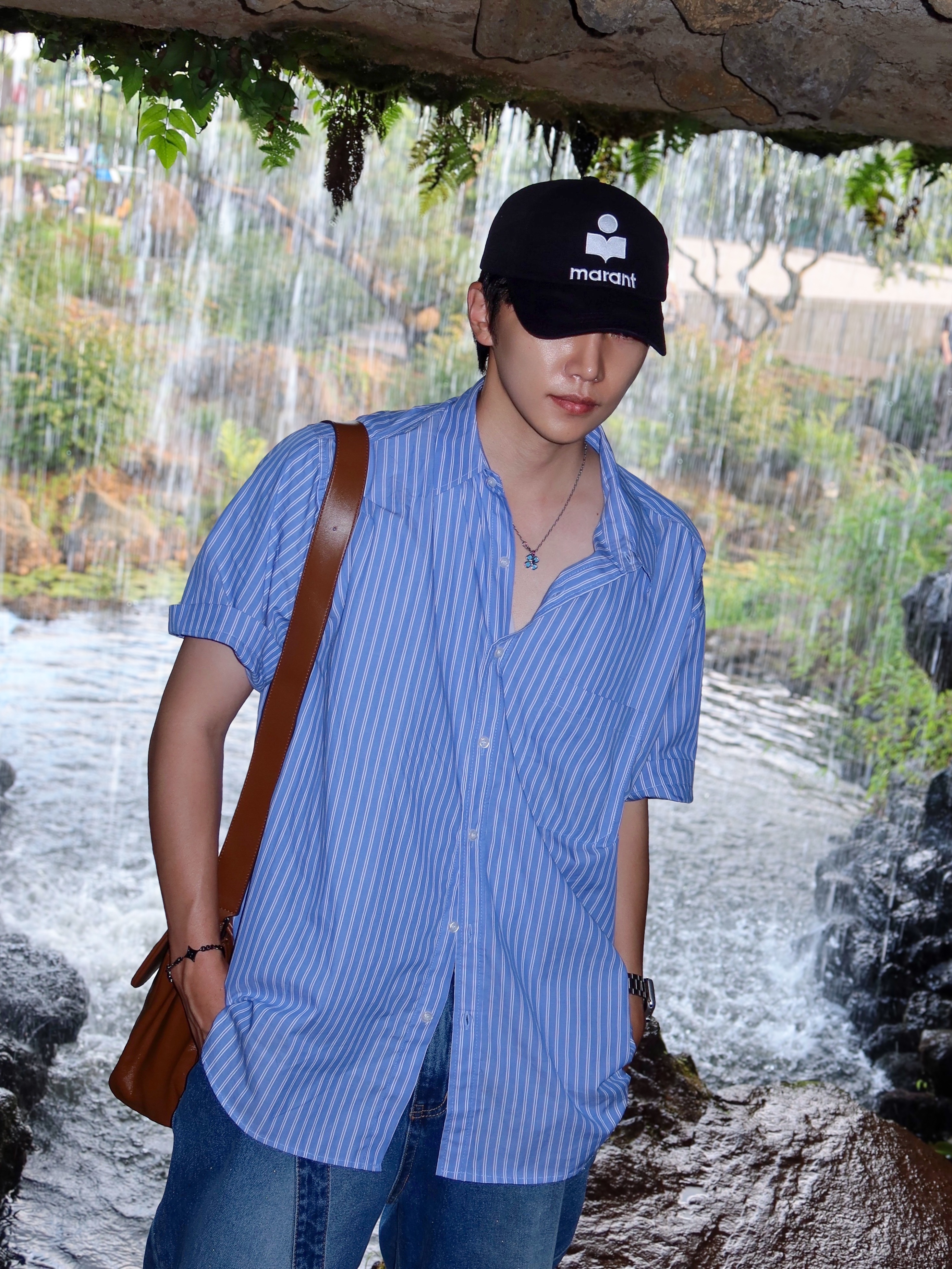 Isabel Marant Tyronyh Cap Black Ecru, Adidas Samba OG Cloud White 착용 스타일 - 4