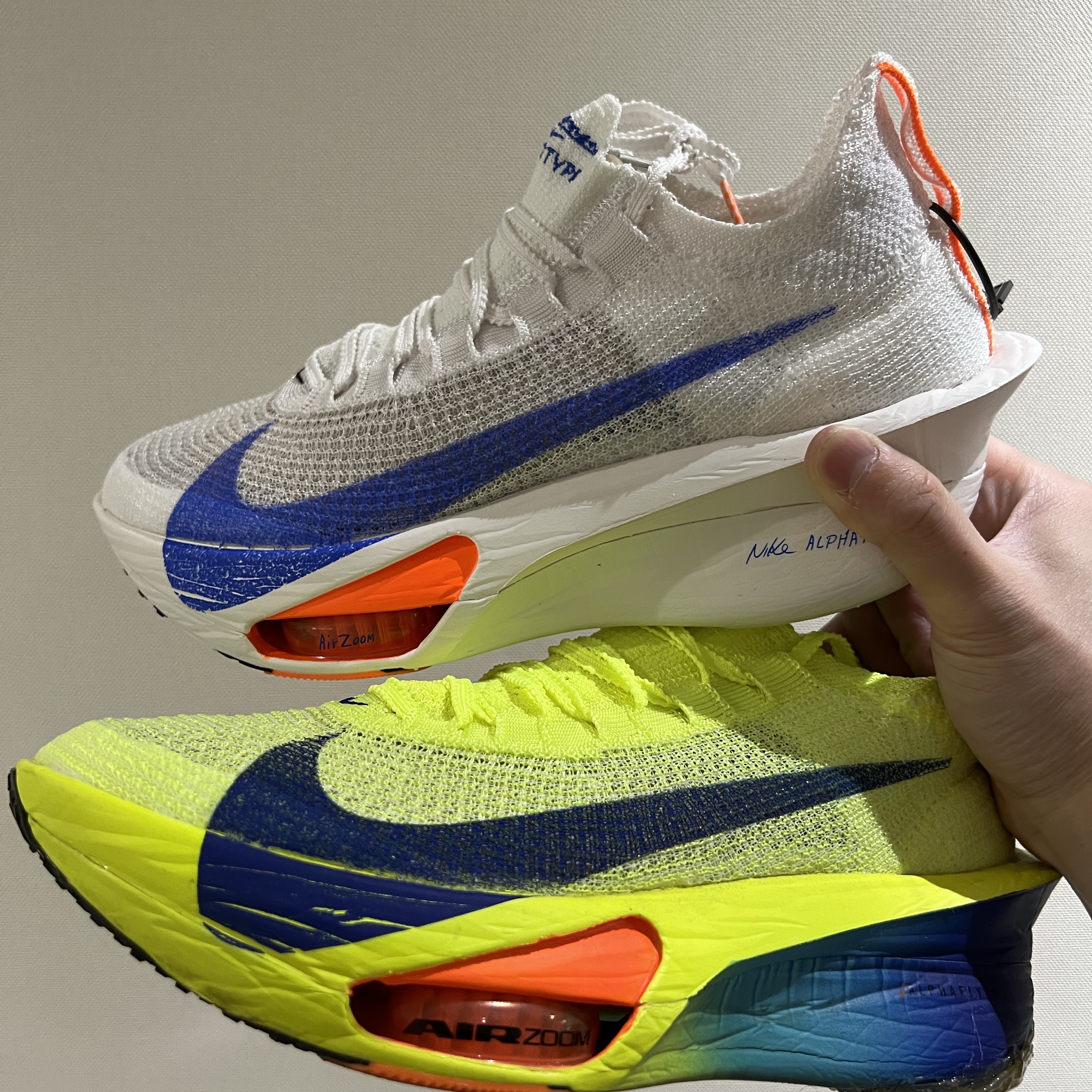 Nike Air Zoom Alphafly Next% 3 Blueprint, Nike Air Zoom Alphafly Next% 3 Volt 착용 스타일