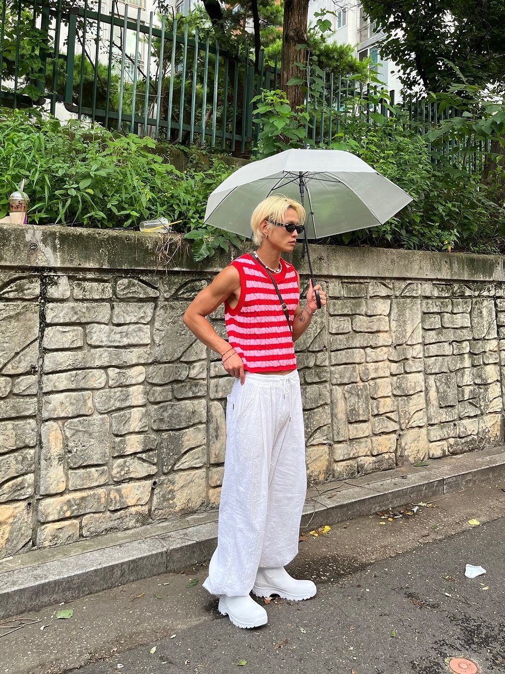 Tretorn Garpa Rubber Boots White 착용 스타일 - 2