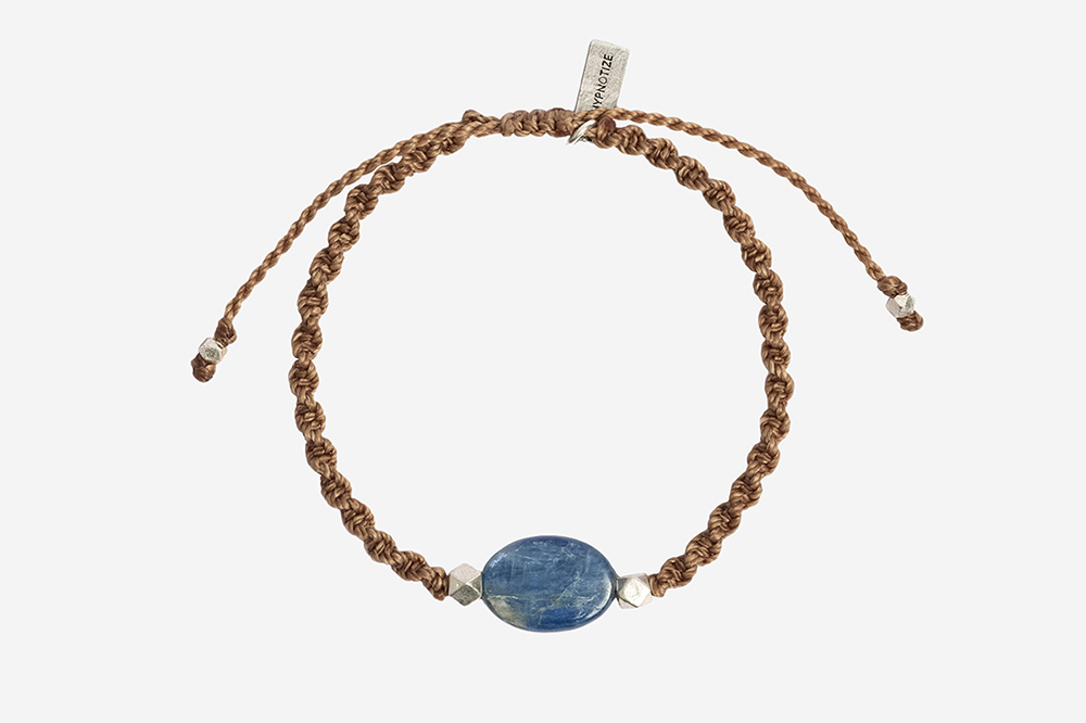 【HYPNOTIZE】BLUE GEMSTONE MACRAME BRACELET▲SVT着用 힙노타이즈 블루 젬스톤 마크라메 브레이슬릿 베이지