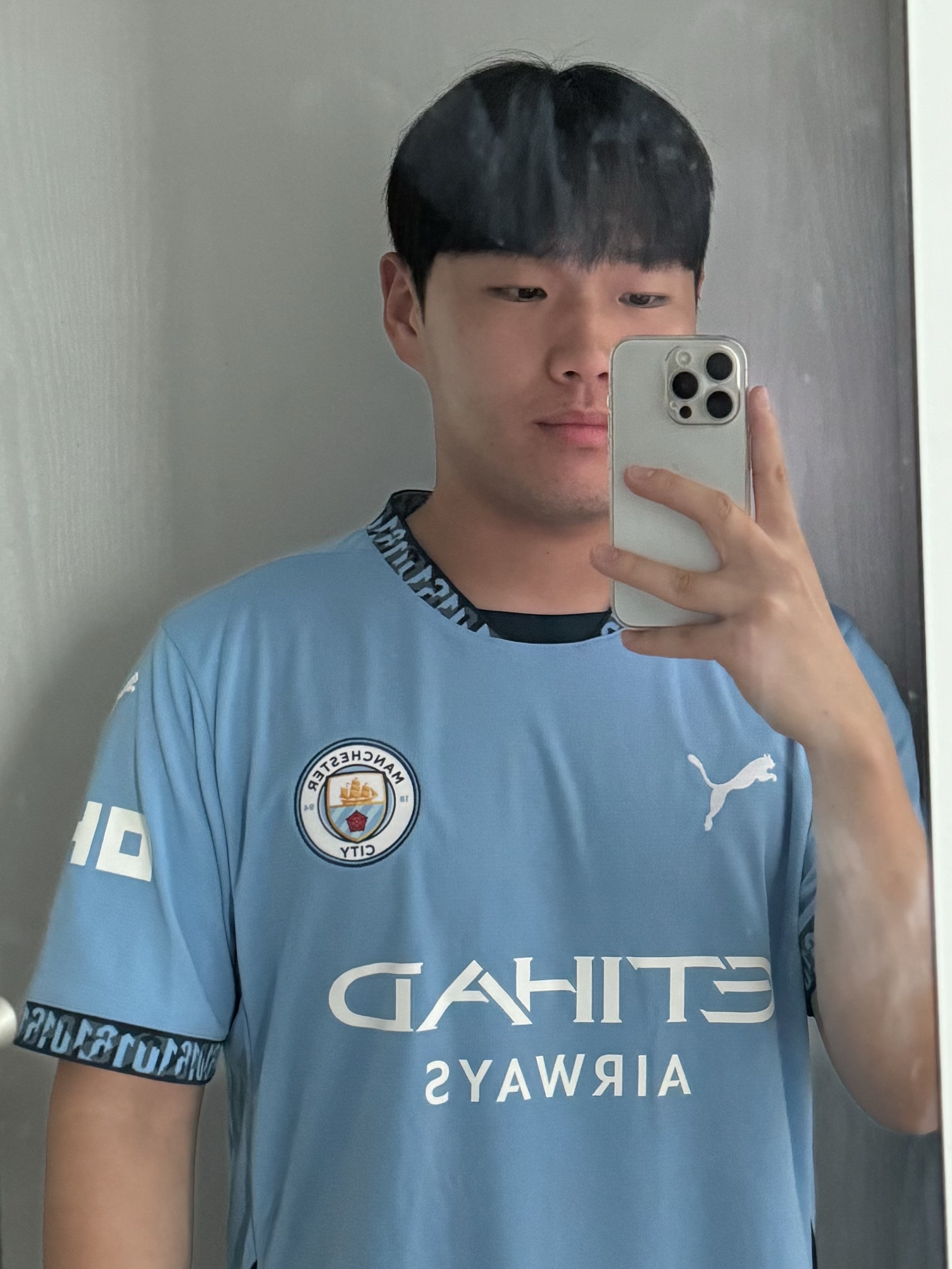 Puma Manchester City 2024/25 Home Jersey Team Light Blue (Non Marking Ver.) 착용 스타일 - 3