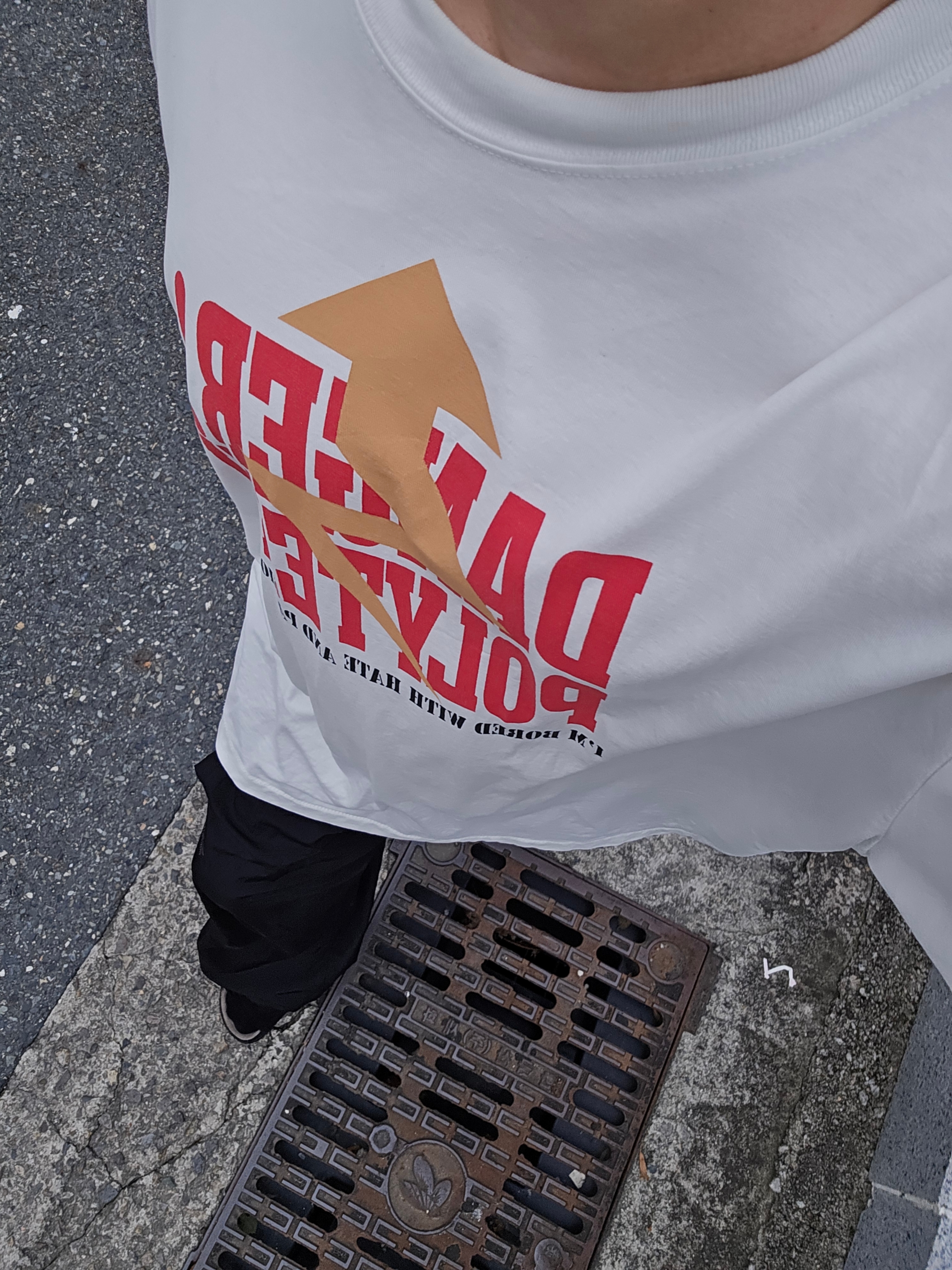 Polyteru Human Index Index Track Pants Black/White, [프리오더] Polyteru Jumbo Slippers Black 착용 스타일
