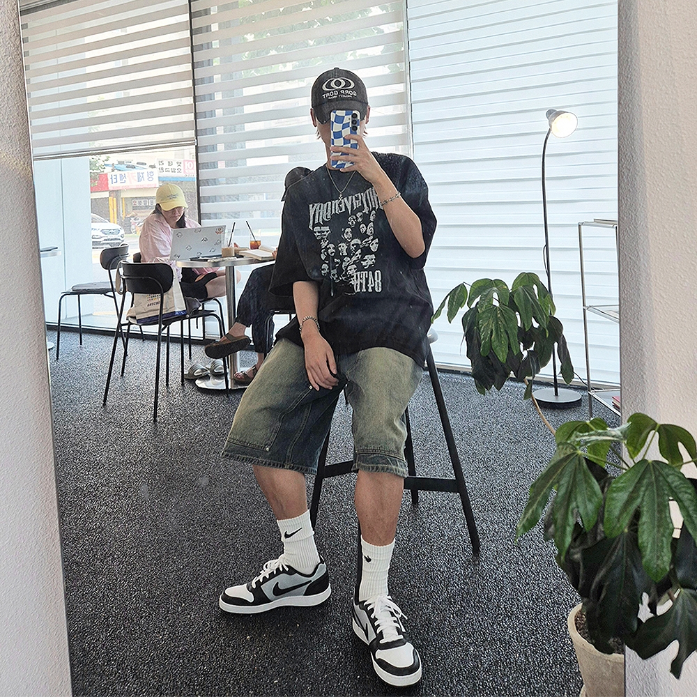 Nike Ebernon Low Premium White Black 착용 스타일