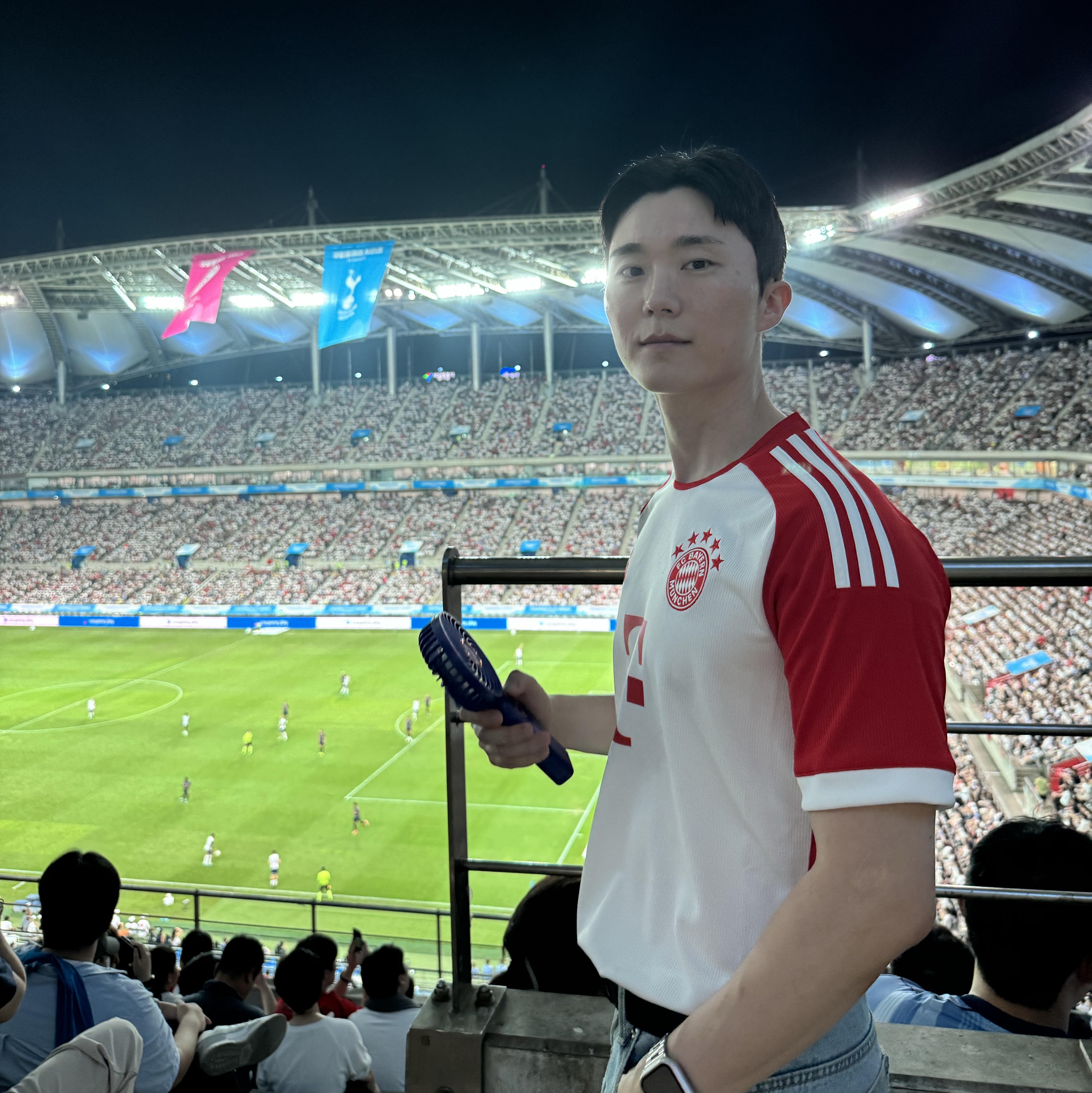 Adidas Bayern Munchen 2023/24 Home Jersey White Red - KR Sizing (Non Marking Ver.) 착용 스타일 - 2