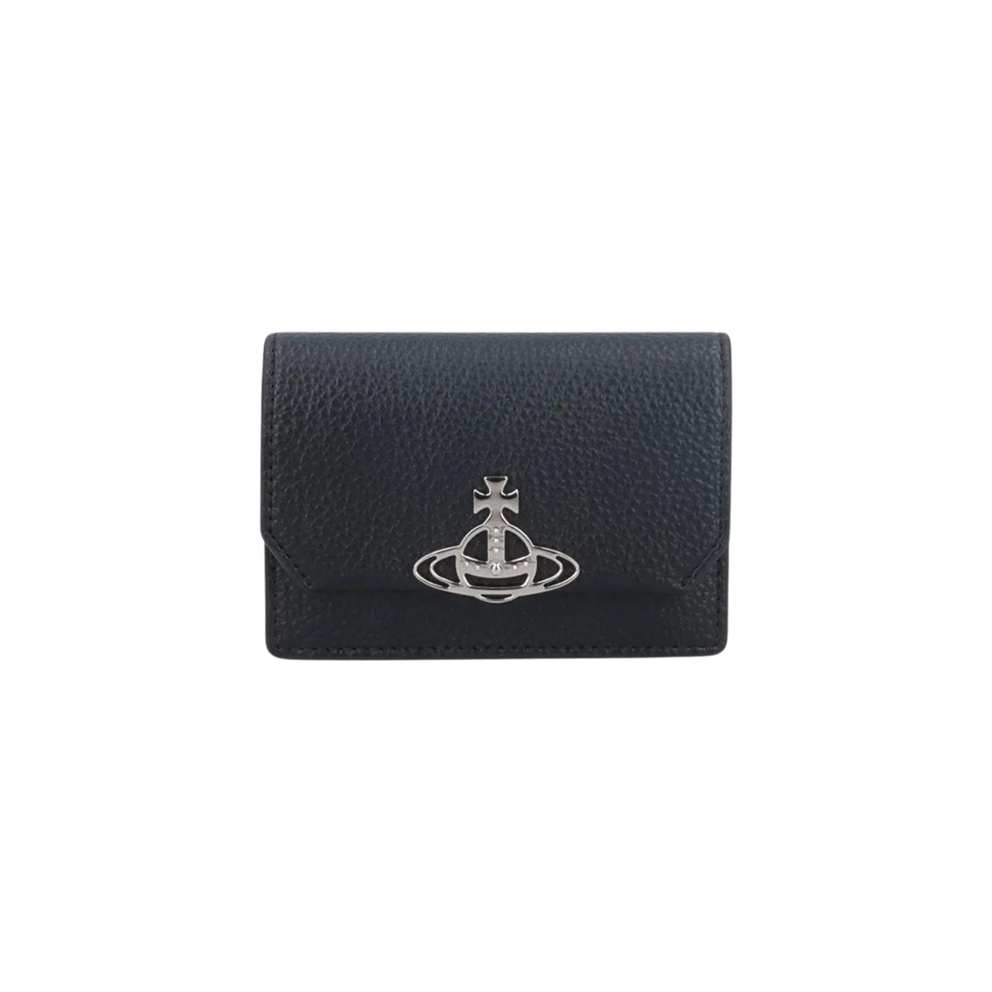 Vivienne Westwood Orb Plaque Folded Wallet Black 상세 이미지 1