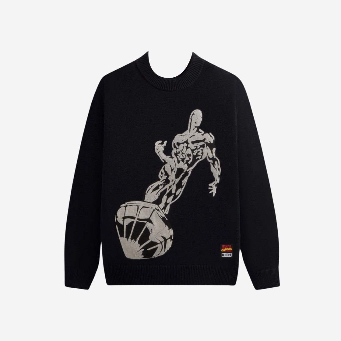 Kith x Marvel Silver Surfer Lewis Crewneck Sweater Black 상세 이미지 1