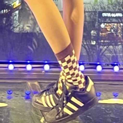(J) Adidas Superstar Black White 착용 스타일