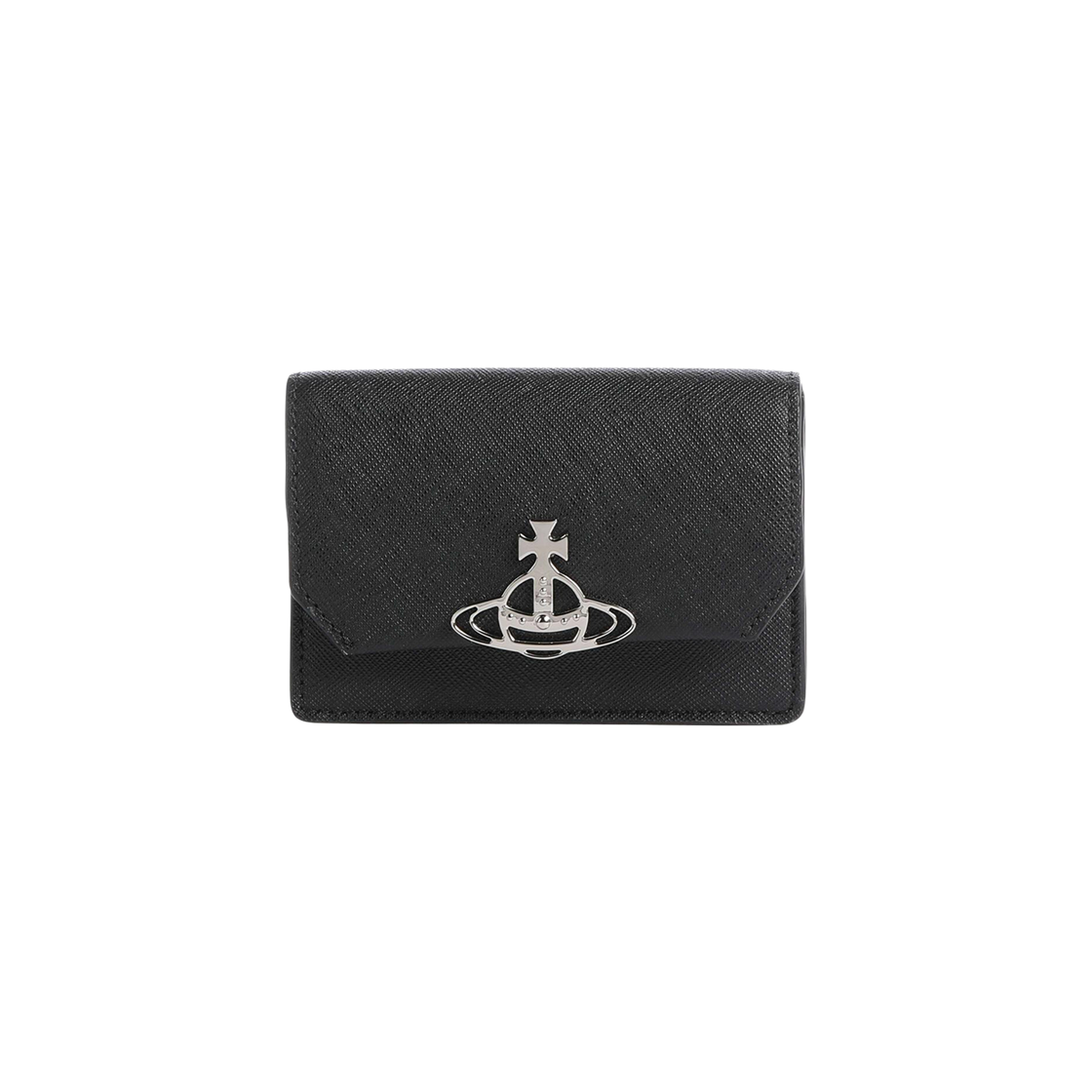 Vivienne Westwood Saffiano Cow Leather Card Holder Black 상세 이미지 1