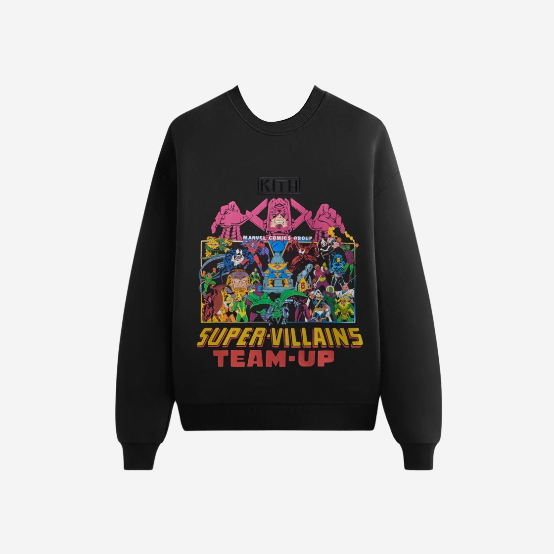 Kith x Marvel Team Up Vintage Nelson Crewneck Black 상세 이미지 1