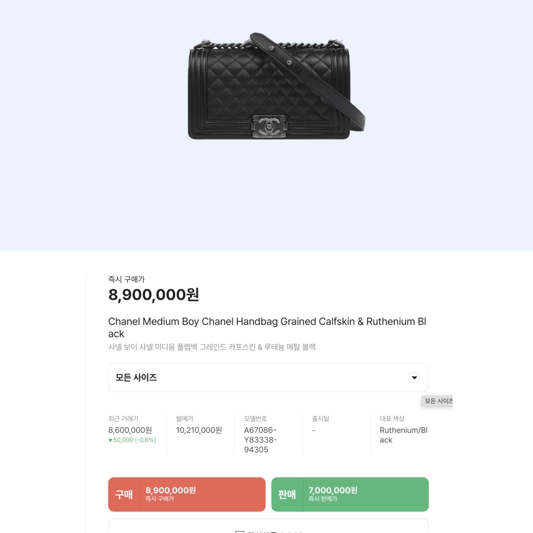 Chanel Medium Boy Chanel Handbag Grained Calfskin & Ruthenium Black 착용 스타일 - 2