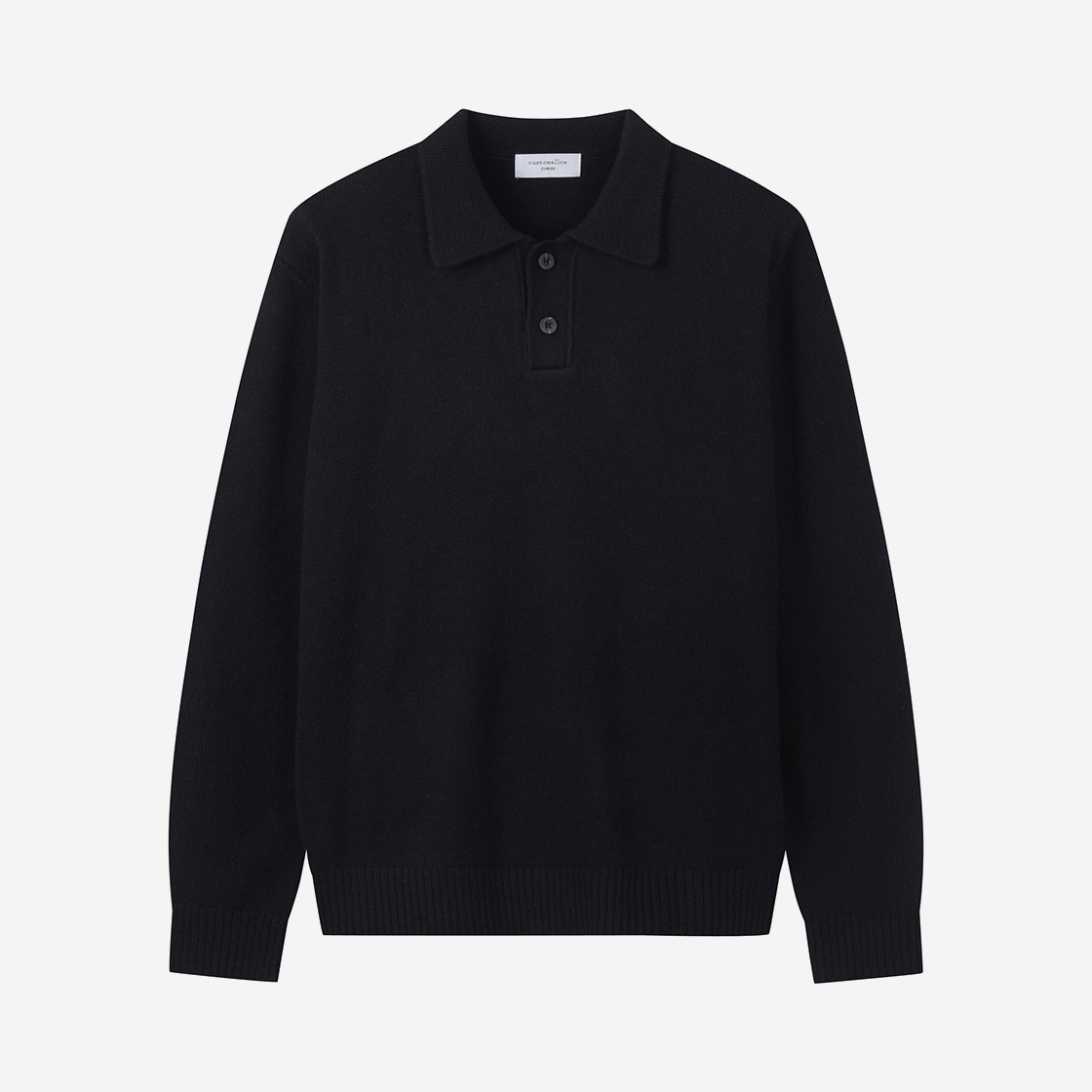 C9WAW24811BKX Customellow Airwool Collar Sweater Black - 대표 이미지 #1