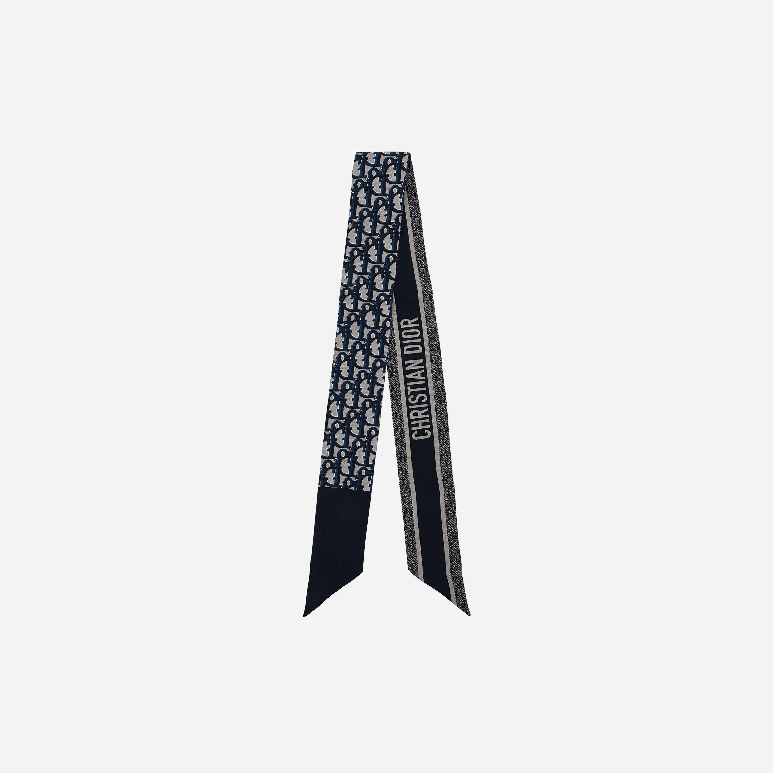 (W) 디올 오블리크 미차 스카프 실크 트윌 네이비 블루((W) Dior Oblique Mitzah Scarf Silk Twill Navy Blue)