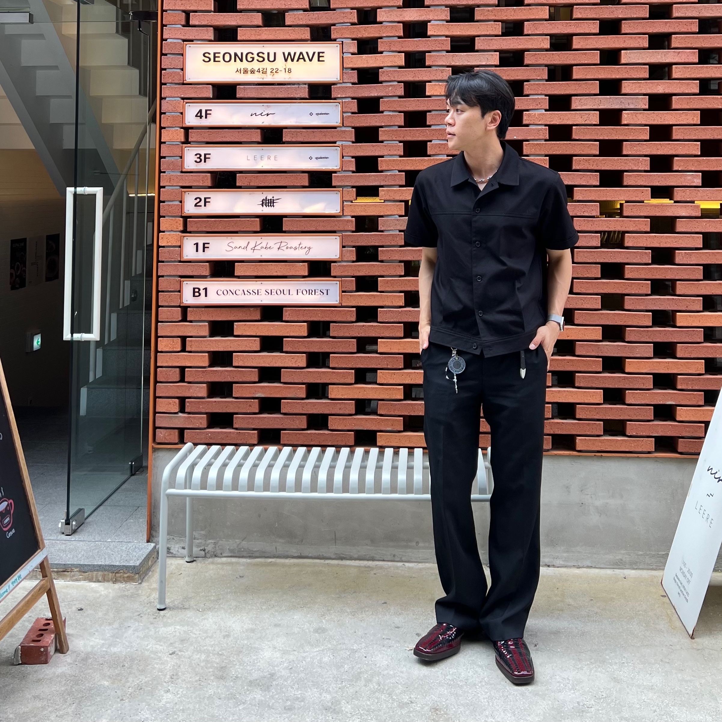 Nike x Martine Rose Shox MR4 Black 착용 스타일