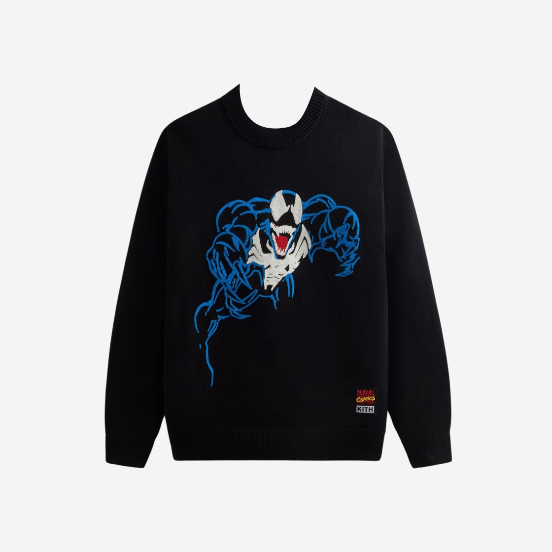 Kith x Marvel Venom Lewis Crewneck Sweater Black 상세 이미지 1