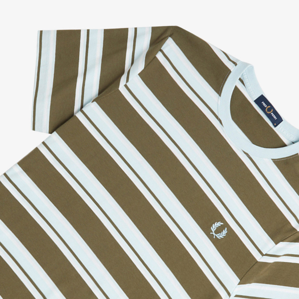 프레드페리 스트라이프 티셔츠 유니폼그린(Fred Perry Stripe T-Shirt Uniform Green/Snow White/Light Ice) - 3