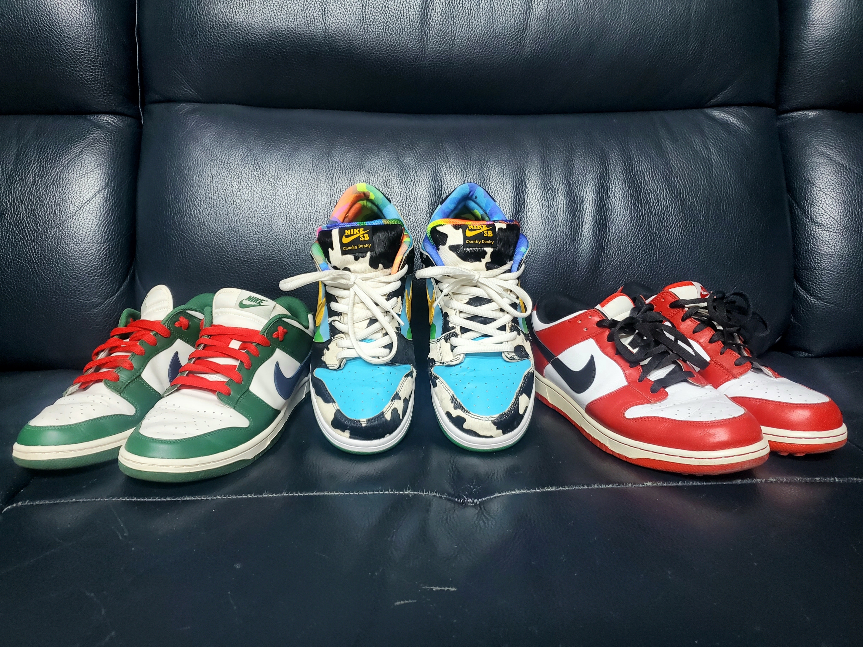 Nike x Ben & Jerry's SB Dunk Low Chunky Dunky, Nike Dunk NG Golf White Black Red 착용 스타일