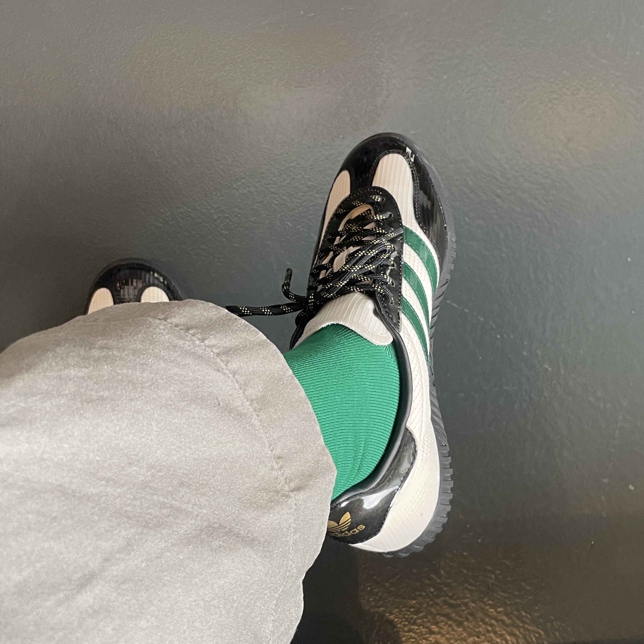 Adidas x Blondey McCoy A.B. Gazelle Indoor White Green 착용 스타일