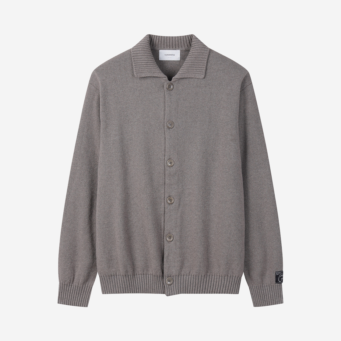 커스텀멜로우 칼라 가디건 베이지