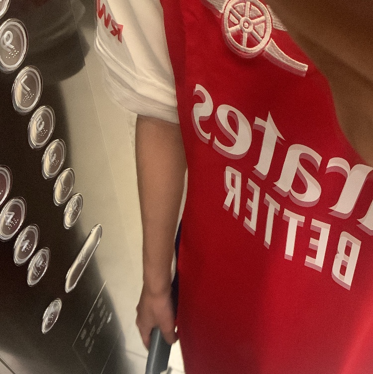 Adidas Arsenal 2024/25 Home Jersey Better Scarlet White - KR Sizing (Non Marking Ver.) 착용 스타일
