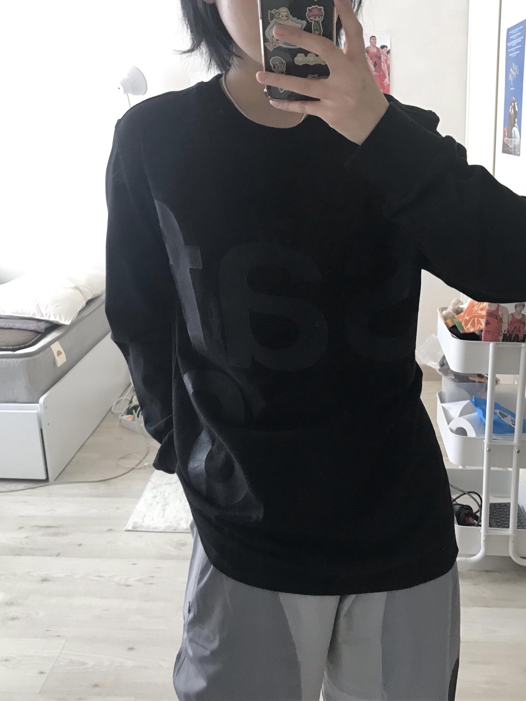 Sansan Gear Windblock Pants Dark Navy - 23SS, Nike Air Force 1 '07 Low Triple Black 착용 스타일 - 2