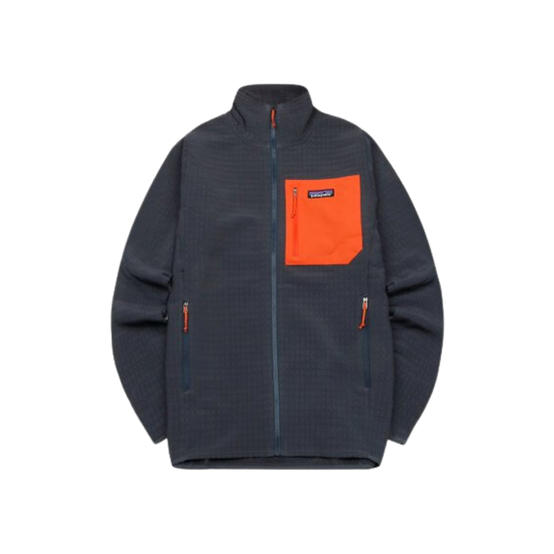 Patagonia R2 TechFace Jacket Smolder Blue Metric Orange 상세 이미지 1