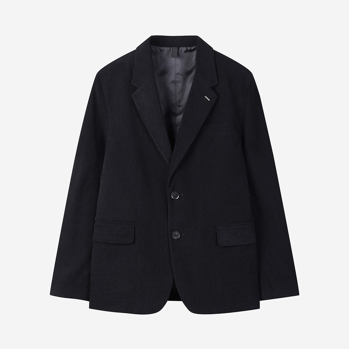 커스텀멜로우 레귤러 핏 코듀로이 셋업 자켓 블랙