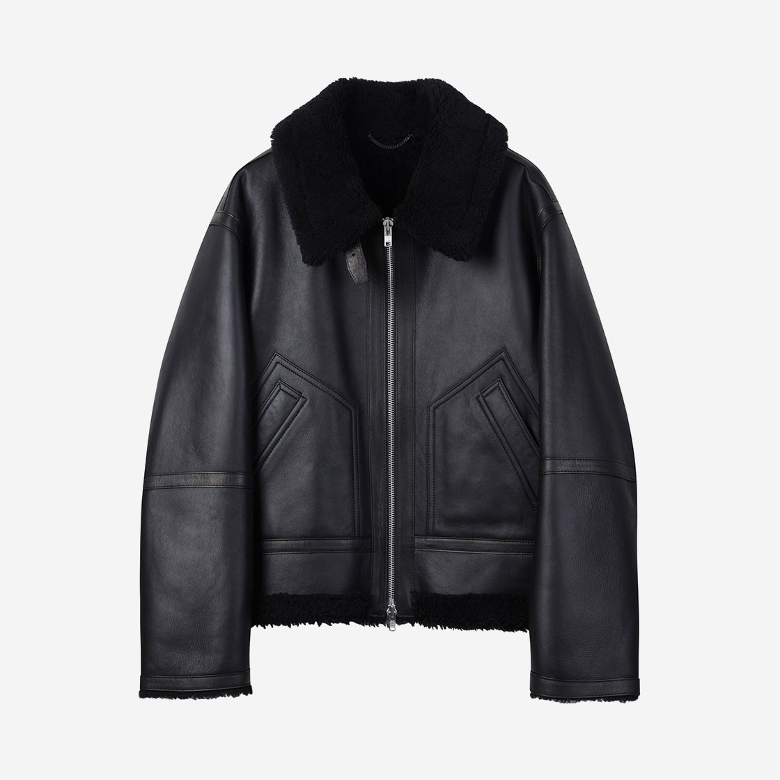CWUDW24811BKX Customellow Leather Mustang Jacket Black - 대표 이미지 #1